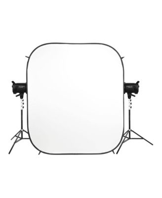 6x7' HiGlow Illuminated White Background Kit With Monolights  Stands