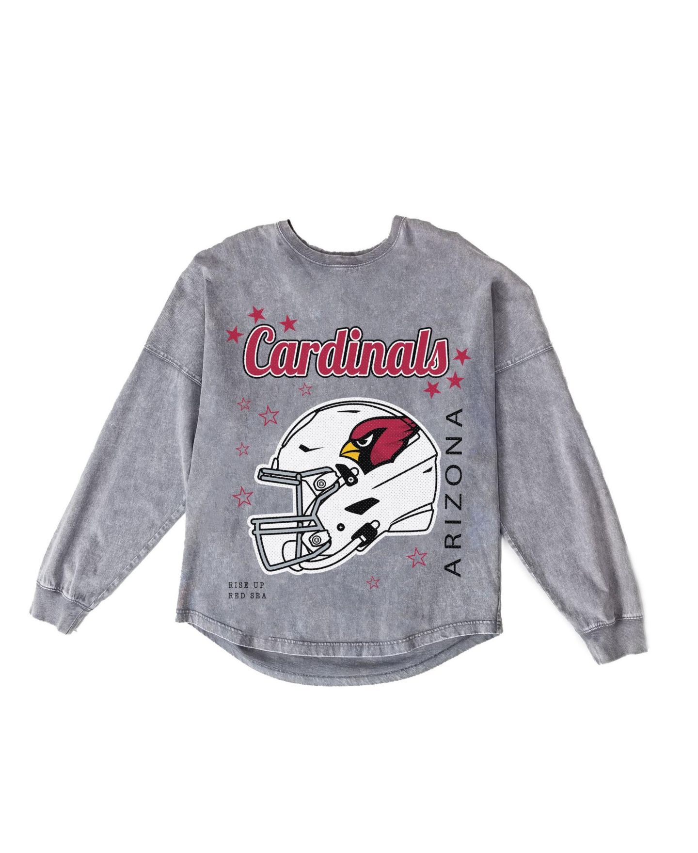 Женская футболка Gameday Couture Gray Arizona Cardinals Starbound Oversized Snow Wash Long-Sleeve — фото 6