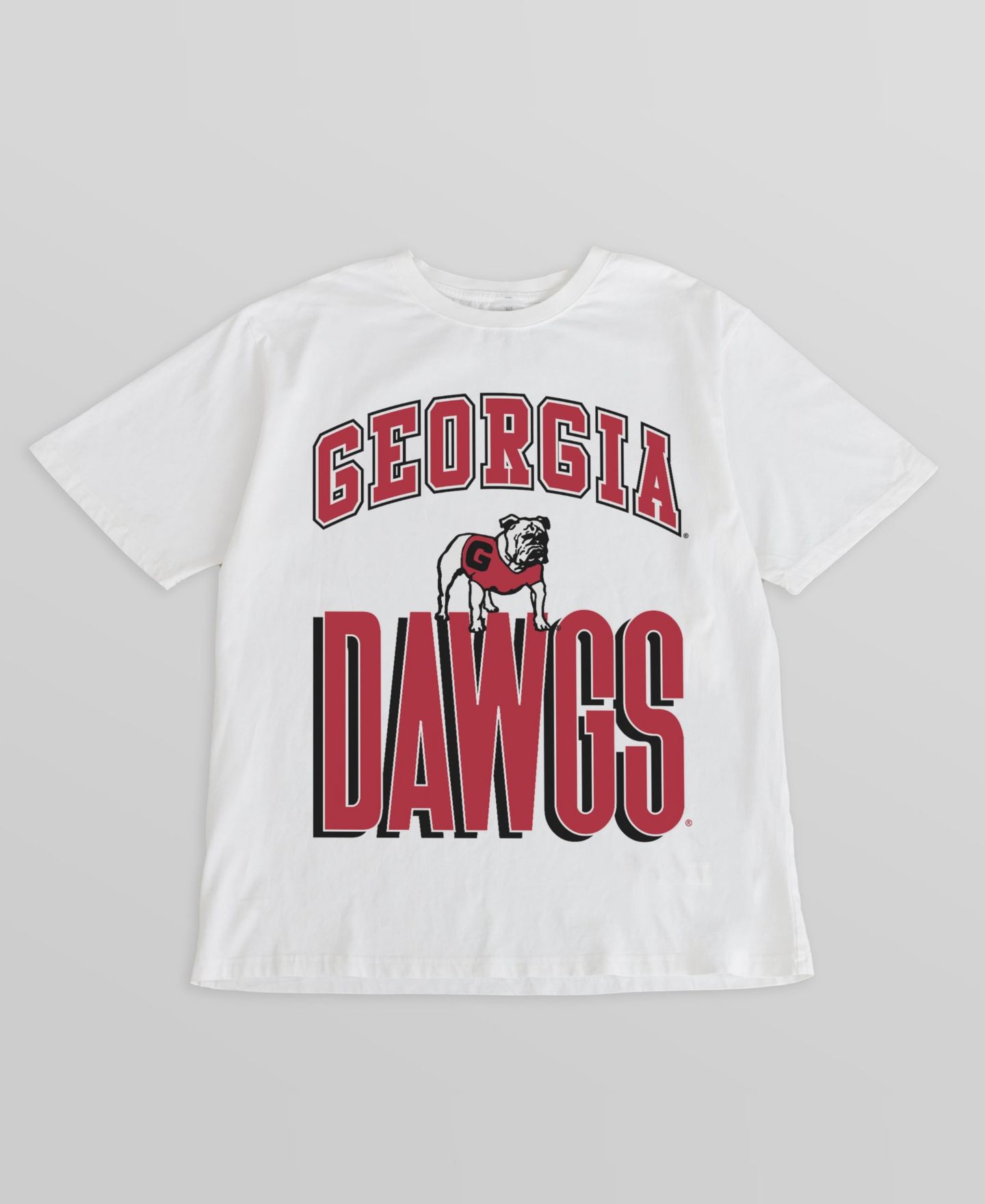 Женская футболка Gameday Couture Cream Georgia Bulldogs Oversized Fierce Focus — фото 2