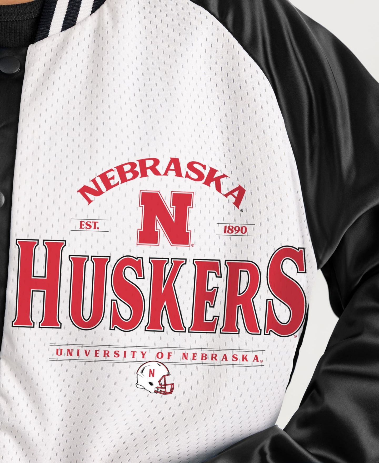 Женская куртка Gameday Couture Black Nebraska Huskers Oversized Inner Drive Varsity Rhinestone Full-Snap Bomber — фото 4