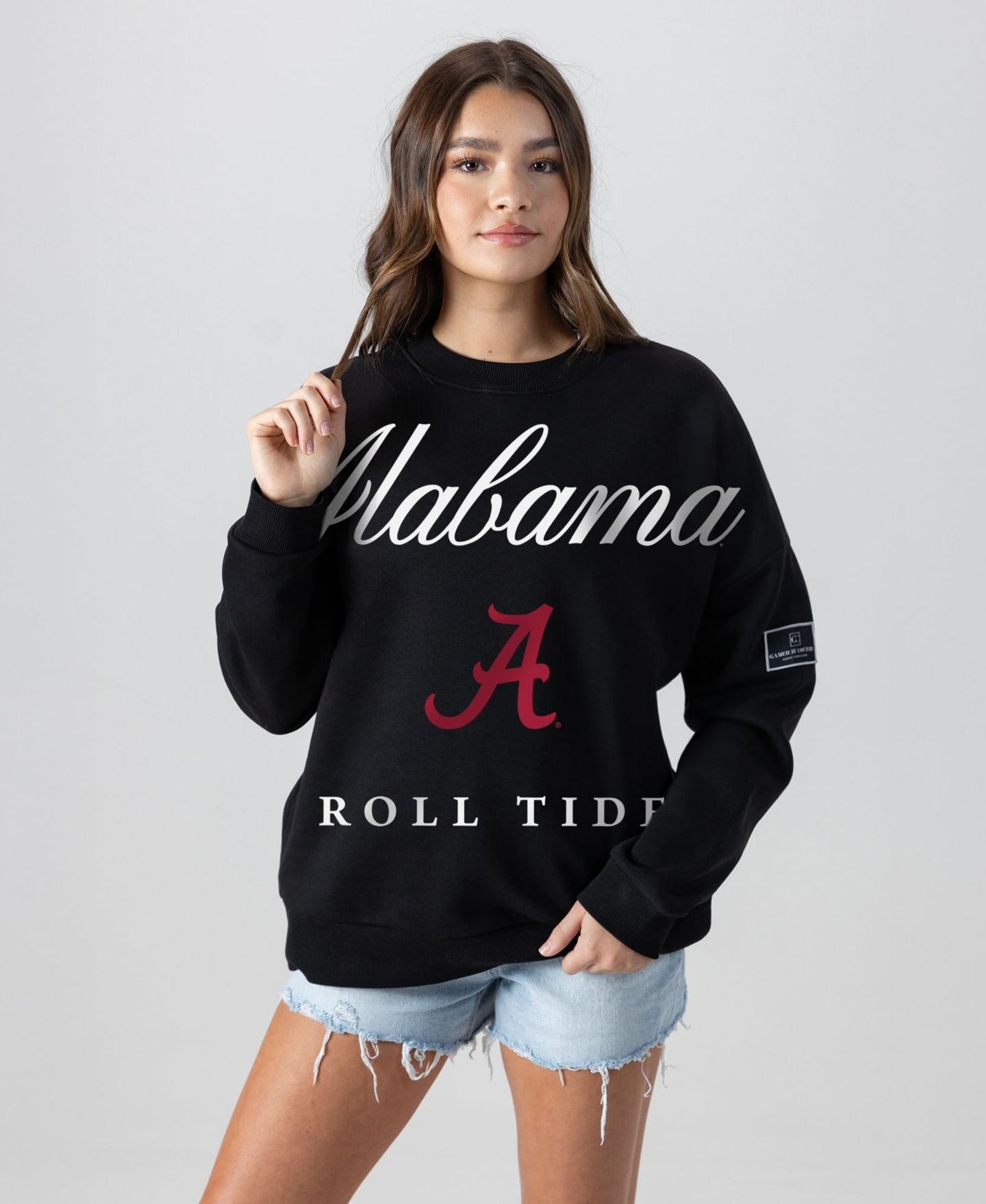 Женская толстовка Gameday Couture Black Alabama Crimson Tide Oversized Legacy Club Black Label Premium Fleece — фото 2