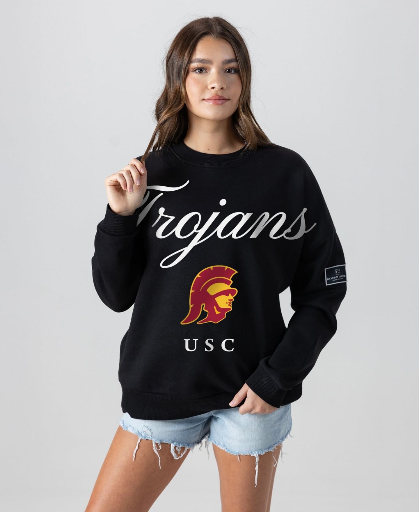 Женская толстовка Gameday Couture Black USC Trojans Oversized Legacy Club Black Label Premium Fleece — фото 4