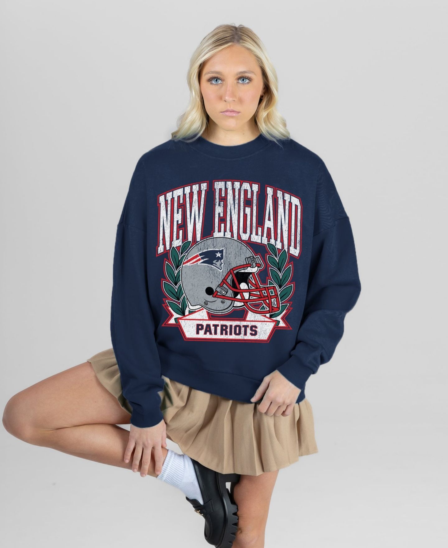 Женская толстовка Gameday Couture Navy New England Patriots Classic Archives Premium Fleece — фото 4