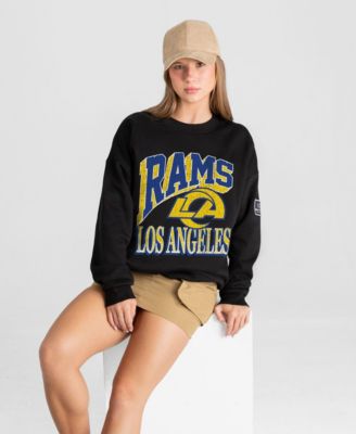 Women's Black Los Angeles Rams Victory Prime Black Label Premium Drop Shoulder Sweatshirt