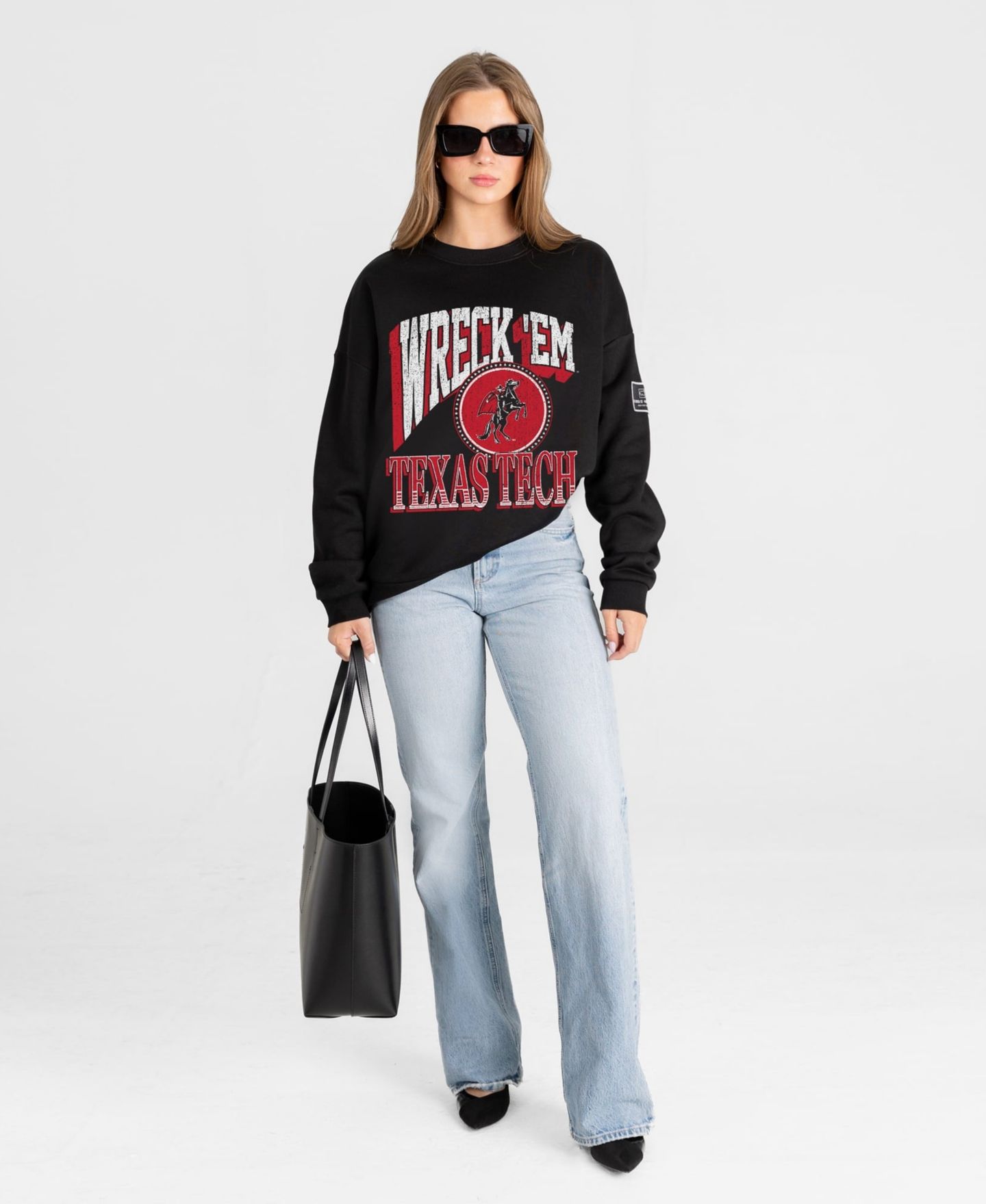 Женская толстовка Gameday Couture Black Texas Tech Red Raiders Victory Black Label Premium Drop Shoulder — фото 4