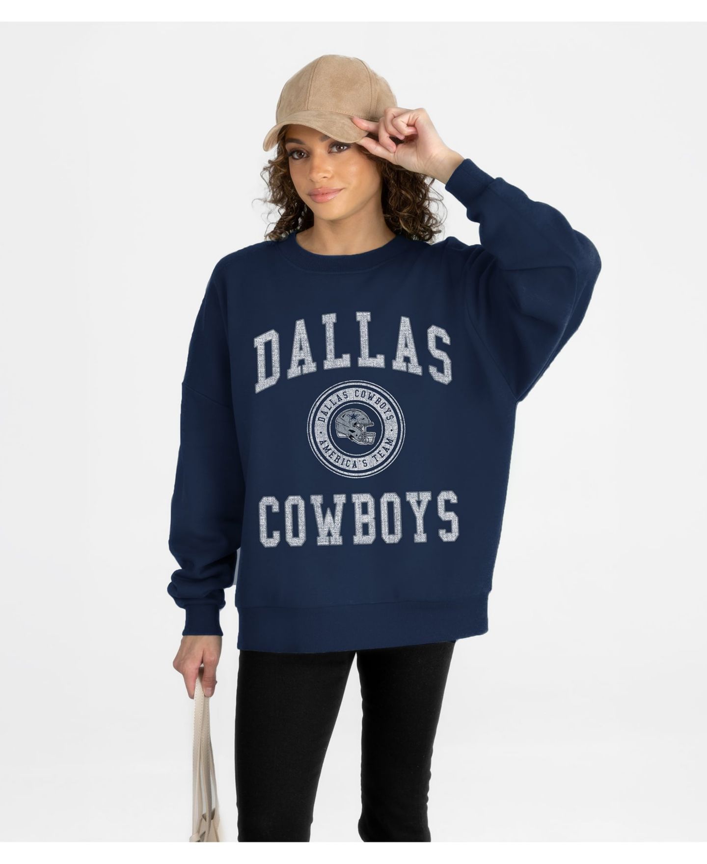 Женская толстовка Gameday Couture Navy Dallas Cowboys Prime Play Oversized Premium Drop Shoulder — фото 1