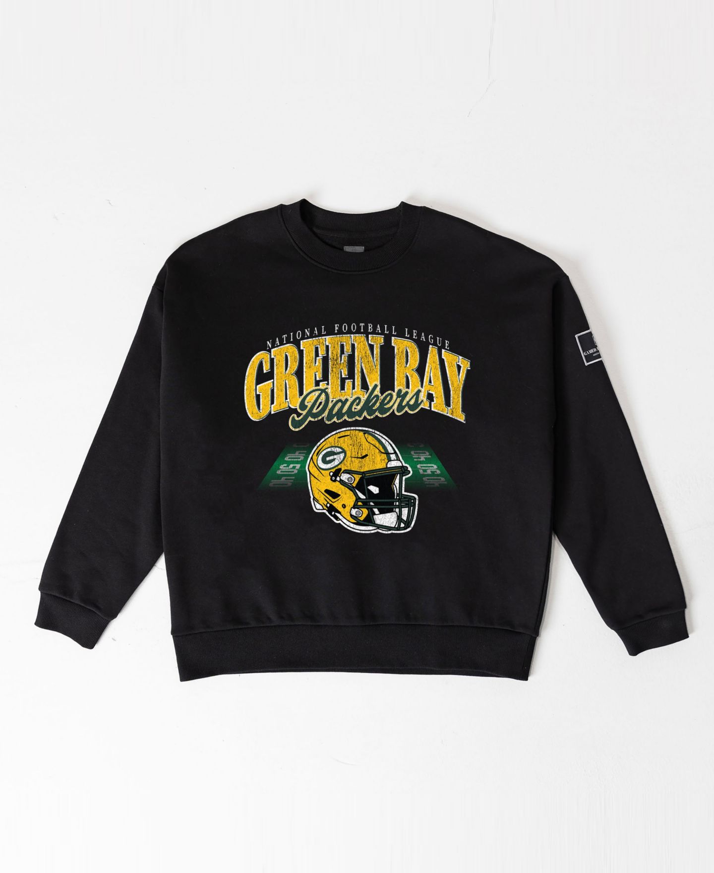 Женская толстовка Gameday Couture Black Green Bay Packers Field Focus Black Label Premium Drop Shoulder — фото 5
