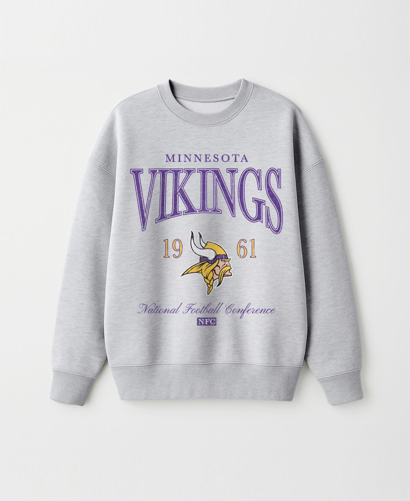 Женская толстовка Gameday Couture Ash Minnesota Vikings Instant Classic Oversized Premium Drop Shoulder — фото 4