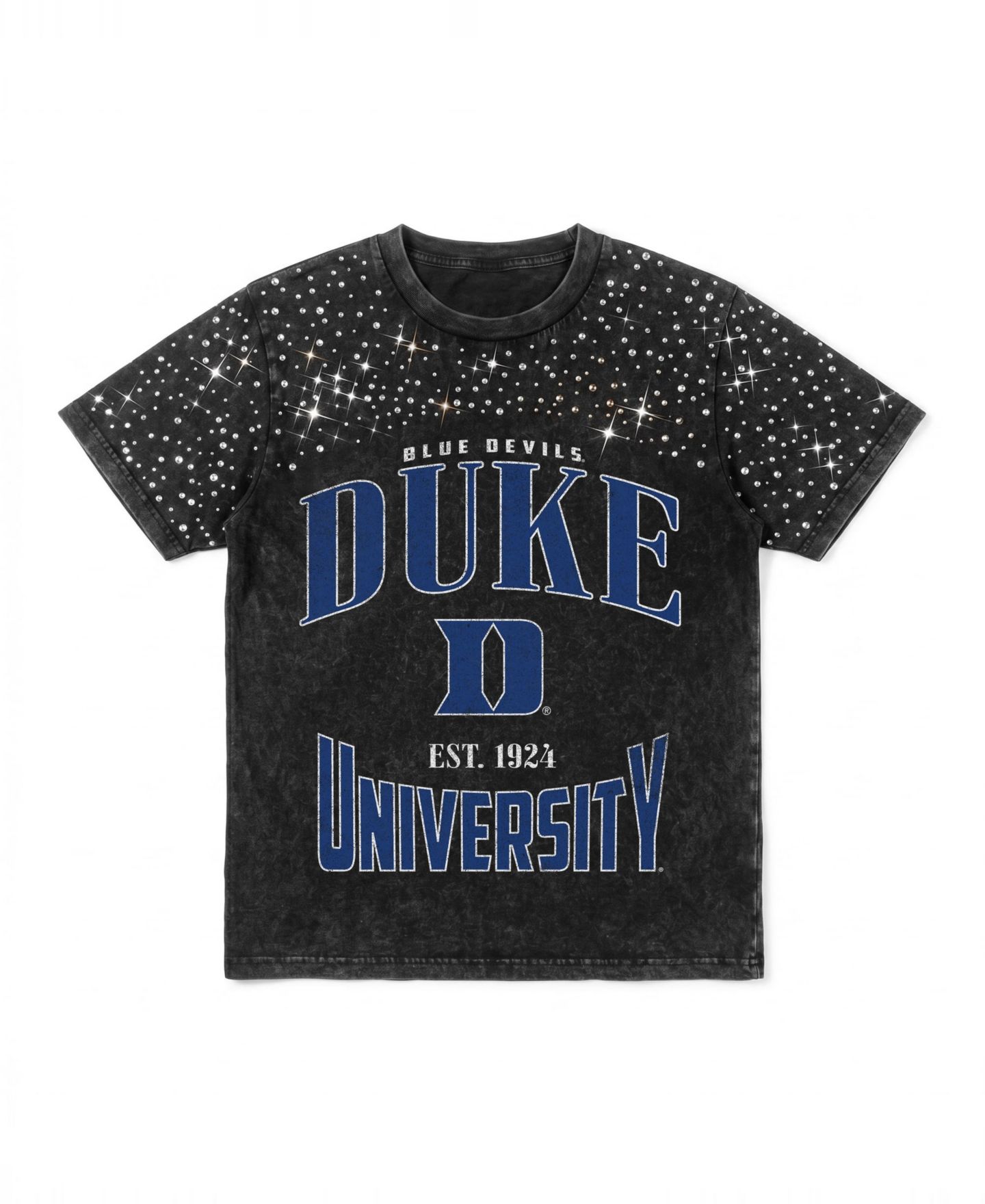 Женская футболка Gameday Couture Black Duke Blue Devils In the Zone Washed Micro Rhinestone — фото 6