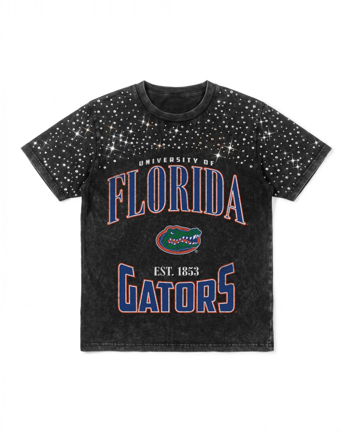 Женская футболка Gameday Couture Black Florida Gators In the Zone Washed Micro Rhinestone — фото 6