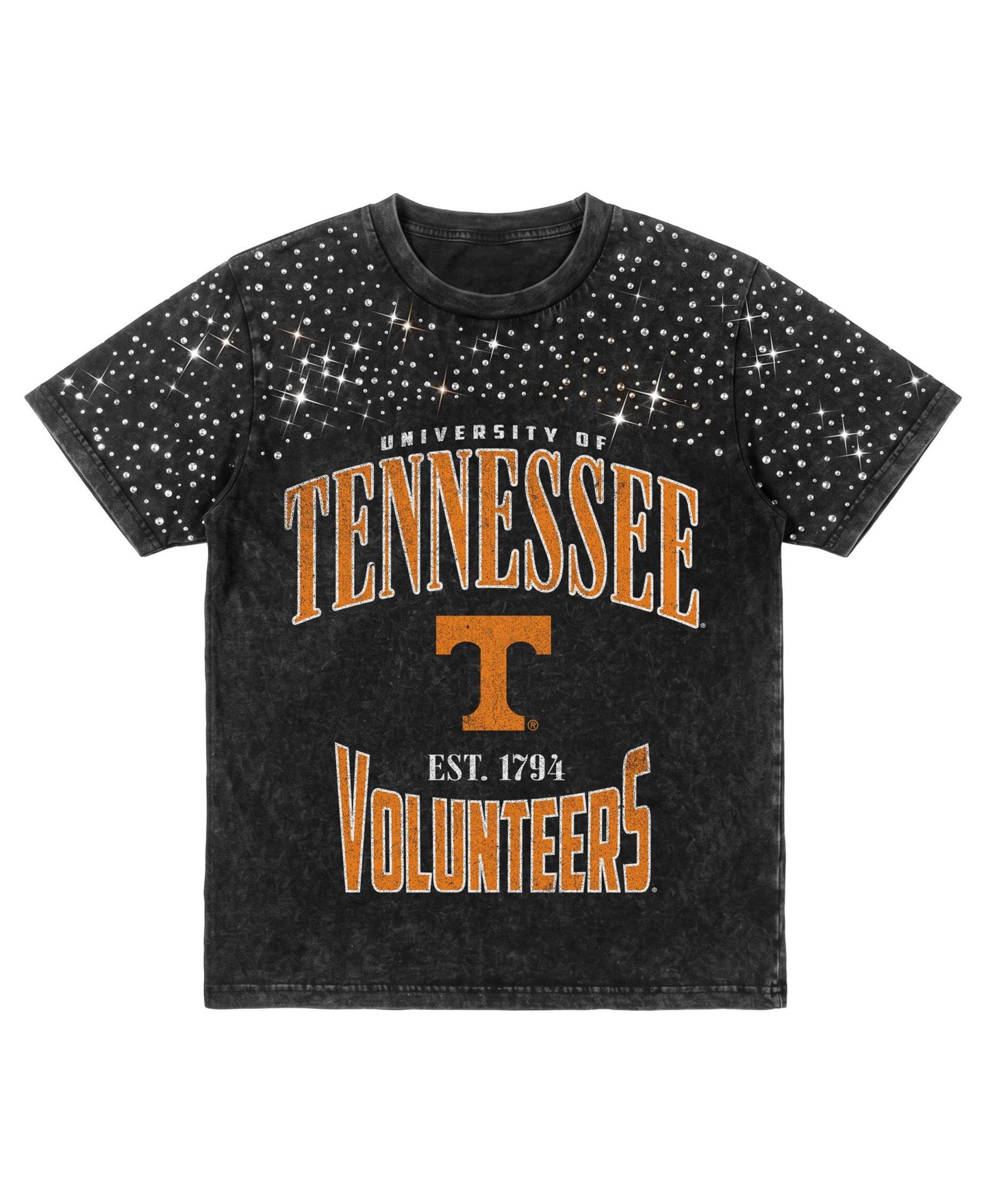 Женская футболка Gameday Couture Black Tennessee Volunteers In the Zone Washed Micro Rhinestone — фото 6