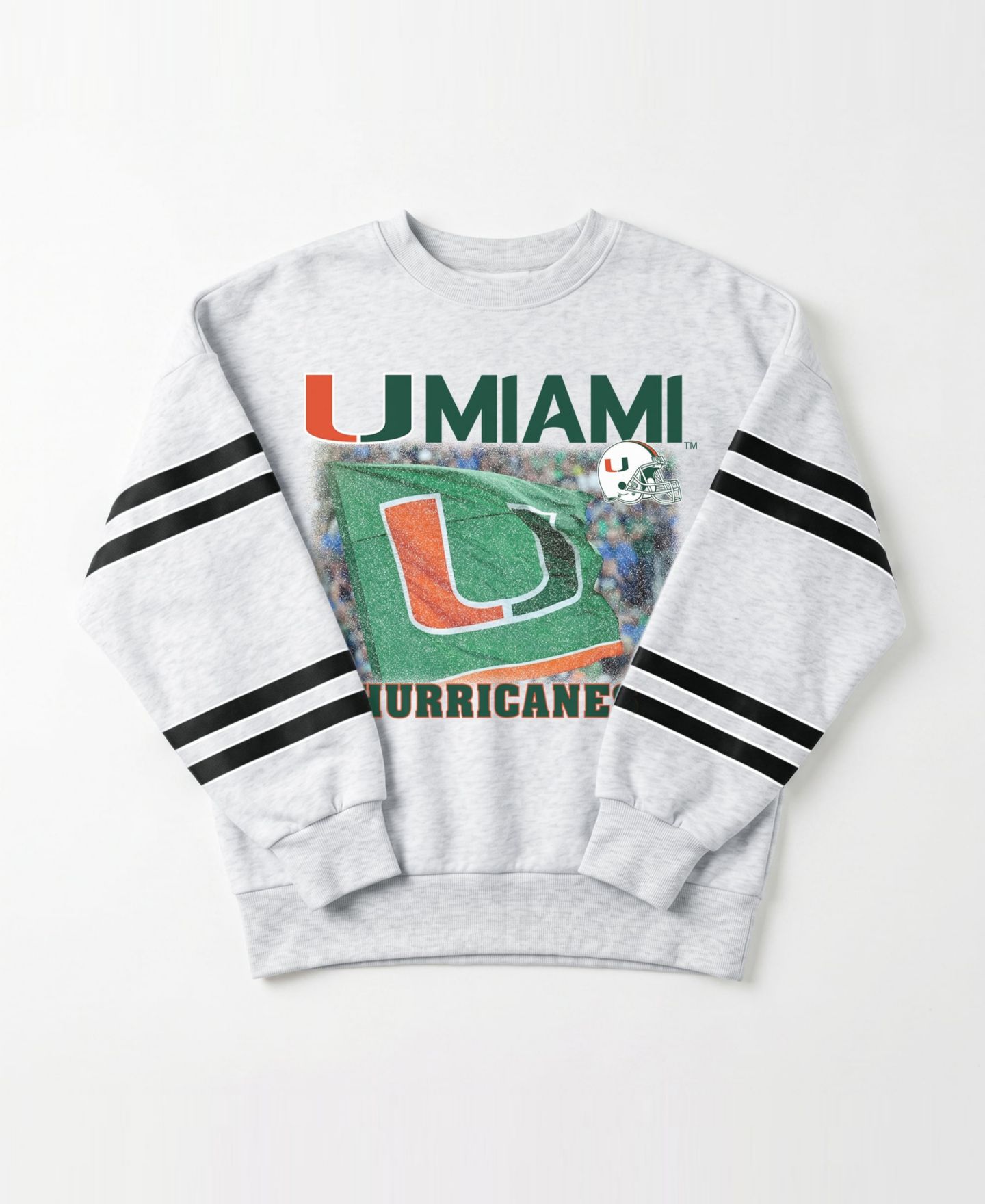 Женская толстовка Gameday Couture Ash Miami Hurricanes Off the Grid Oversized Fleece — фото 4