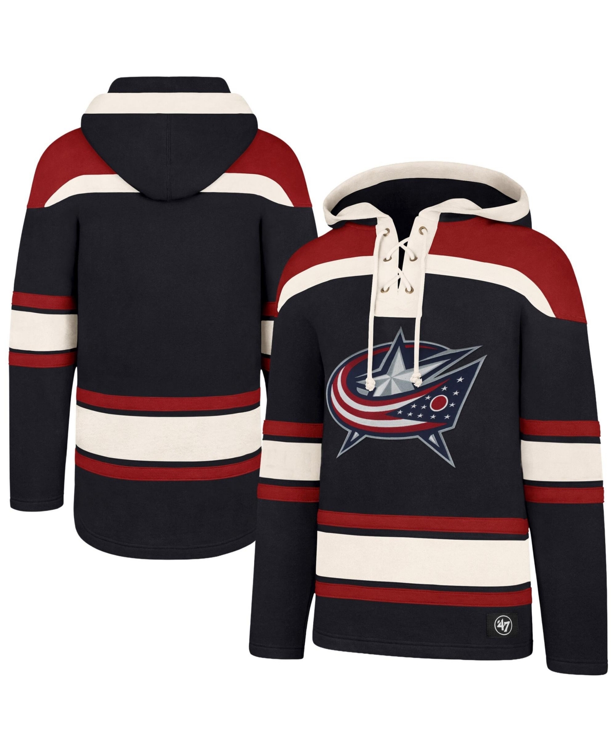 '47 Brand Men's Navy Columbus Blue Jackets Superior Lacer Hoodie - Navy
