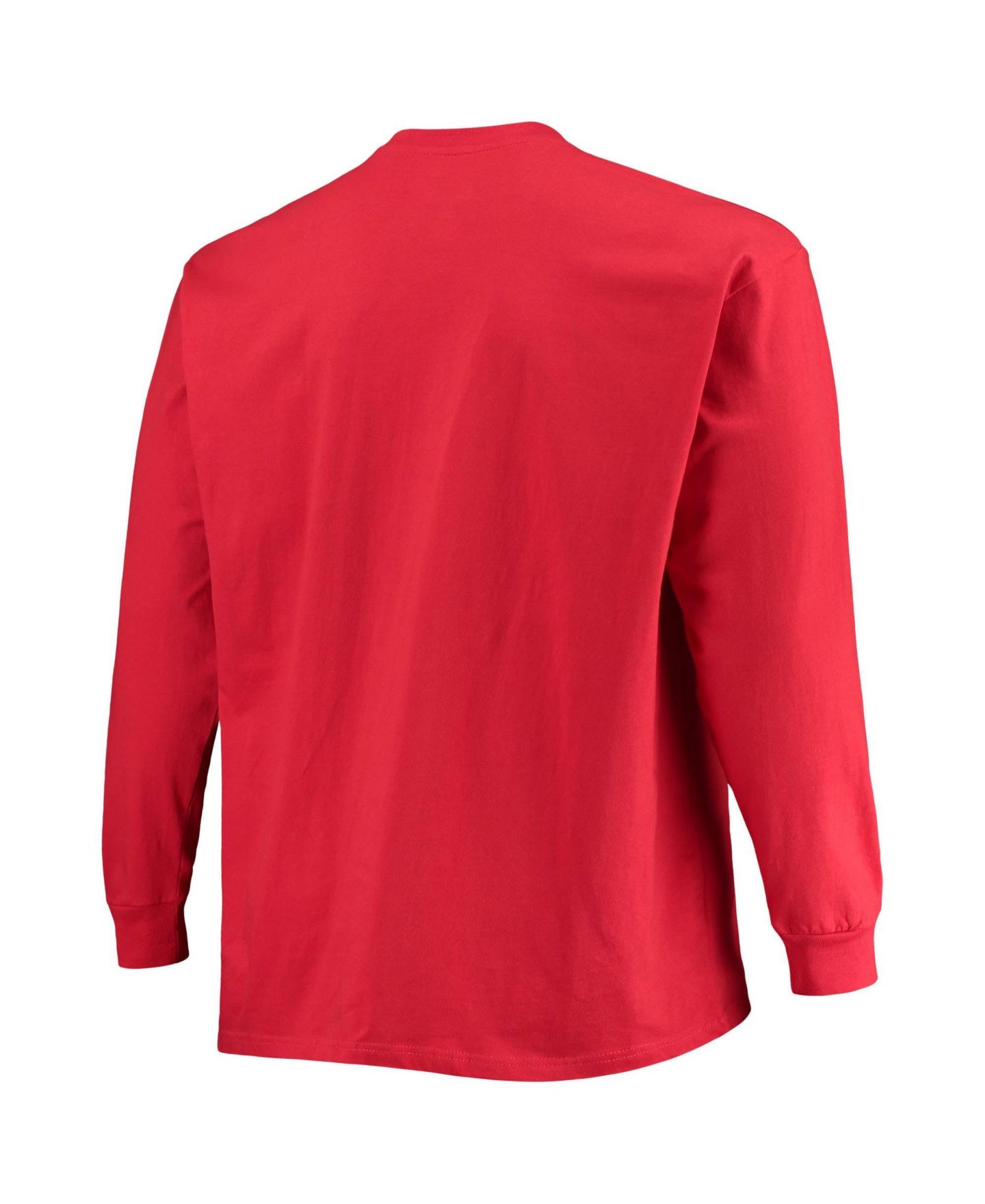 Мужская футболка Champion Scarlet Nebraska Huskers Big & Tall Arch Over Logo Long-Sleeve — фото 3