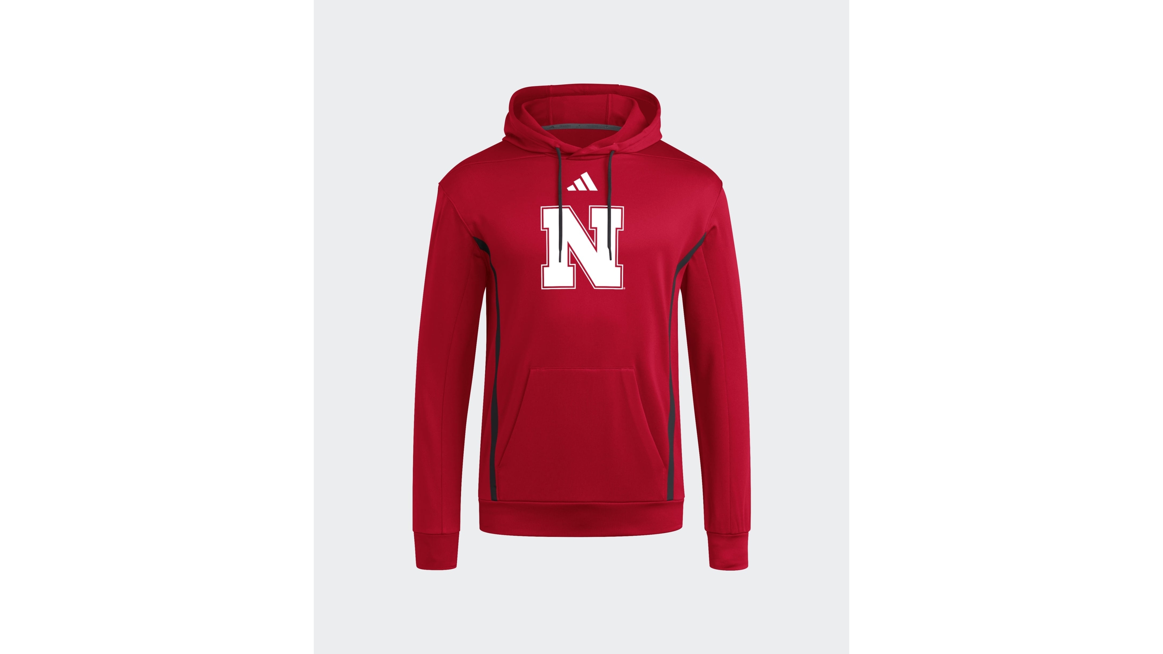 adidas Men's Scarlet Nebraska Huskers Locker Logo Fleece Pullover Hoodie