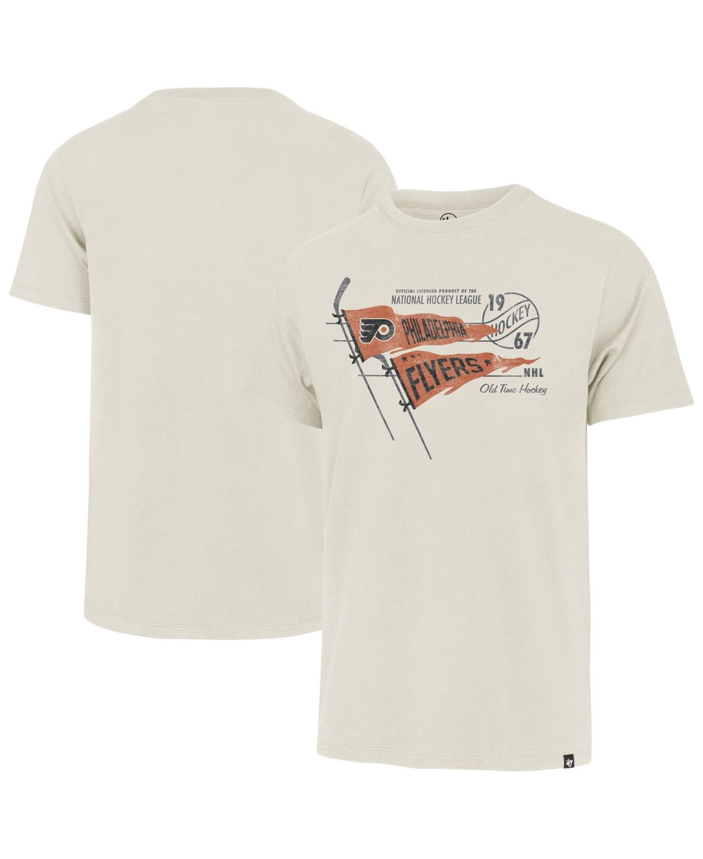 Мужская футболка '47 Brand Cream Philadelphia Flyers Journeyman Franklin — фото 1