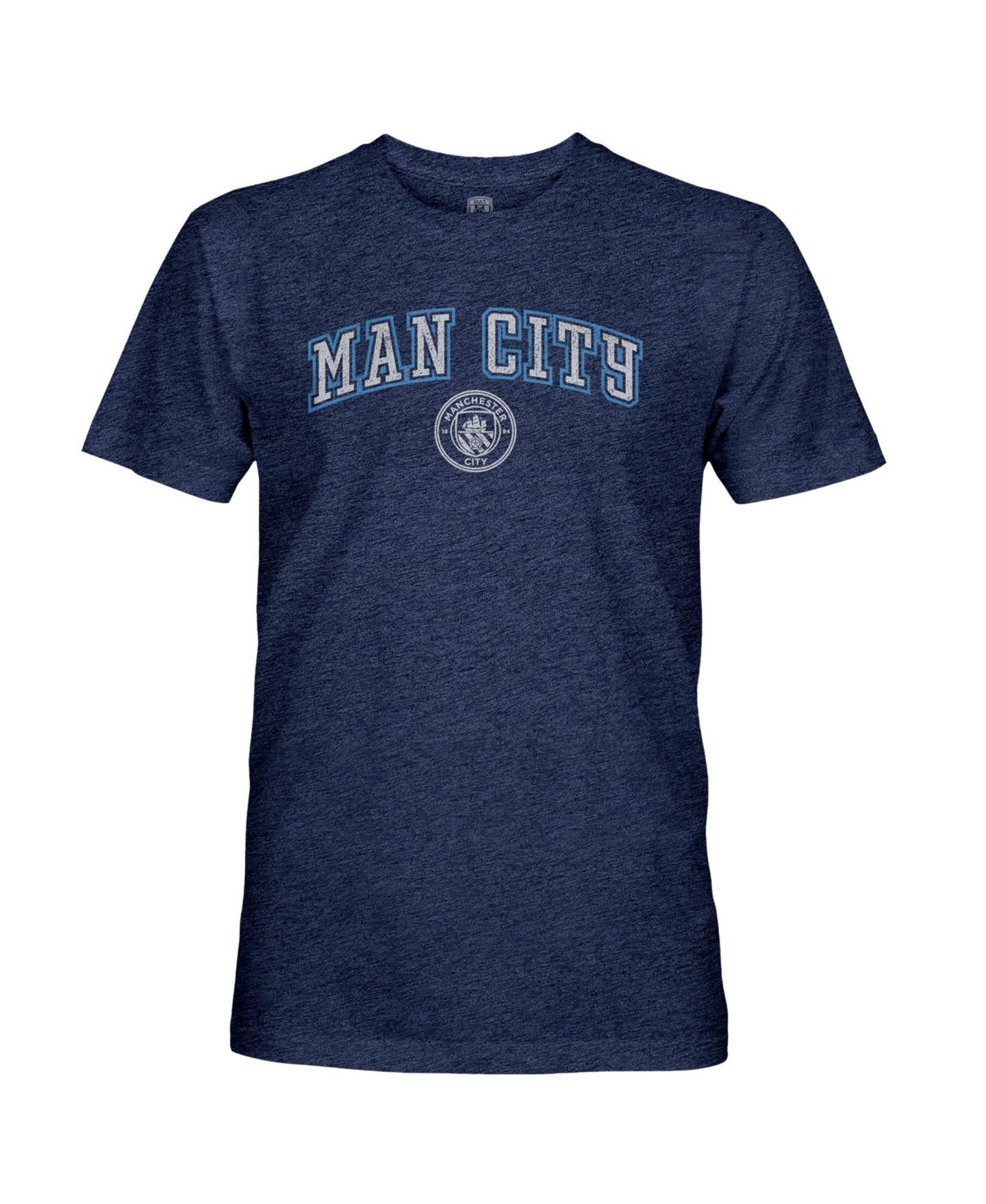 Мужская футболка 1863FC Heather Navy Manchester City Wordmark Twisted Tri-Blend Slub — фото 2