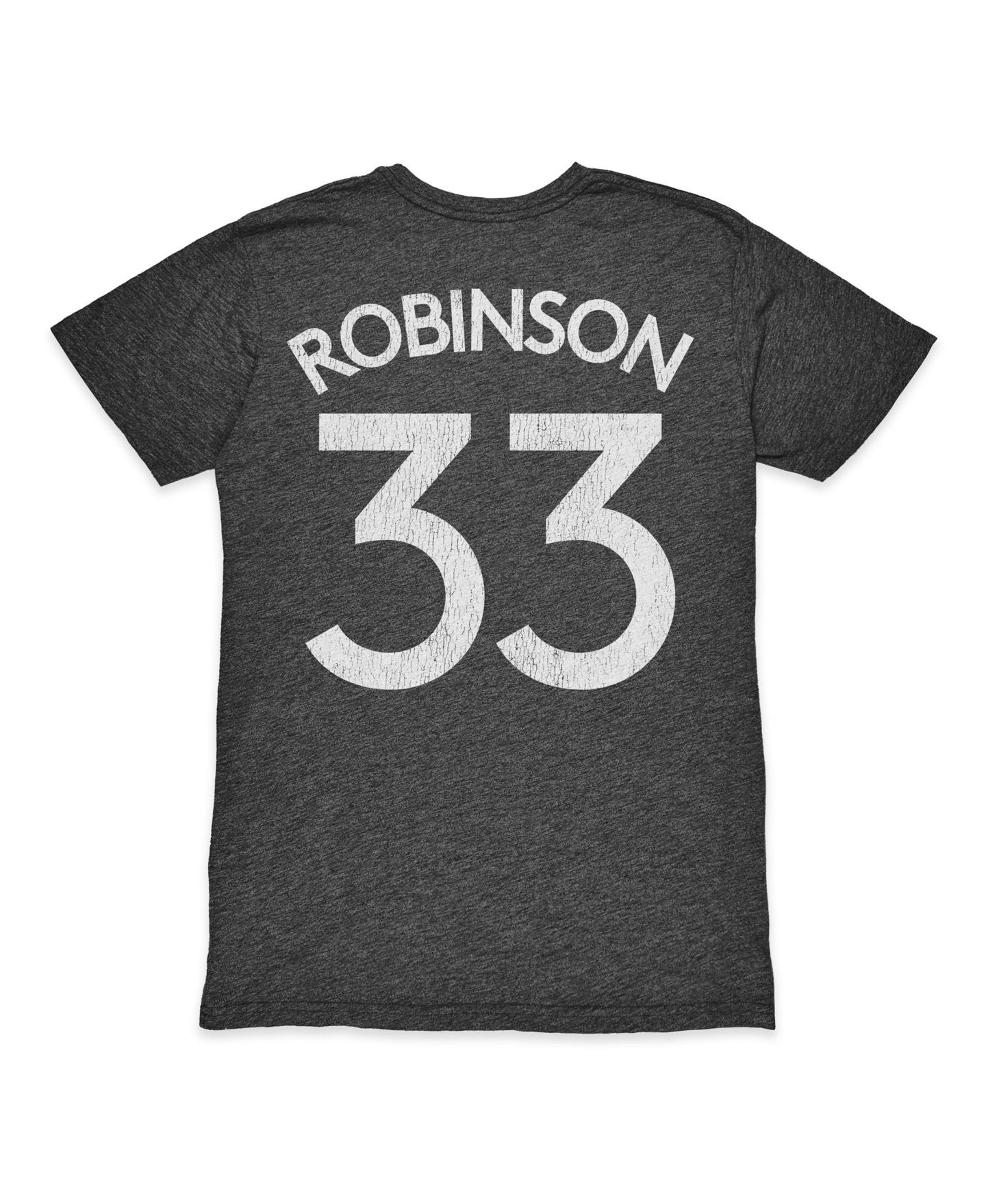 Мужская футболка 1863FC Antonee Robinson Heather Black Fulham Player Name & Number Twisted Tri-Blend — фото 3