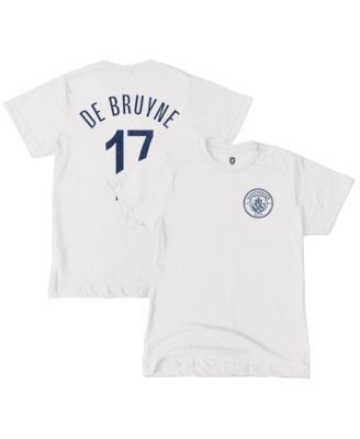 Big Boys' and Girls' Kevin De Bruyne White Manchester City Player T-Shirt