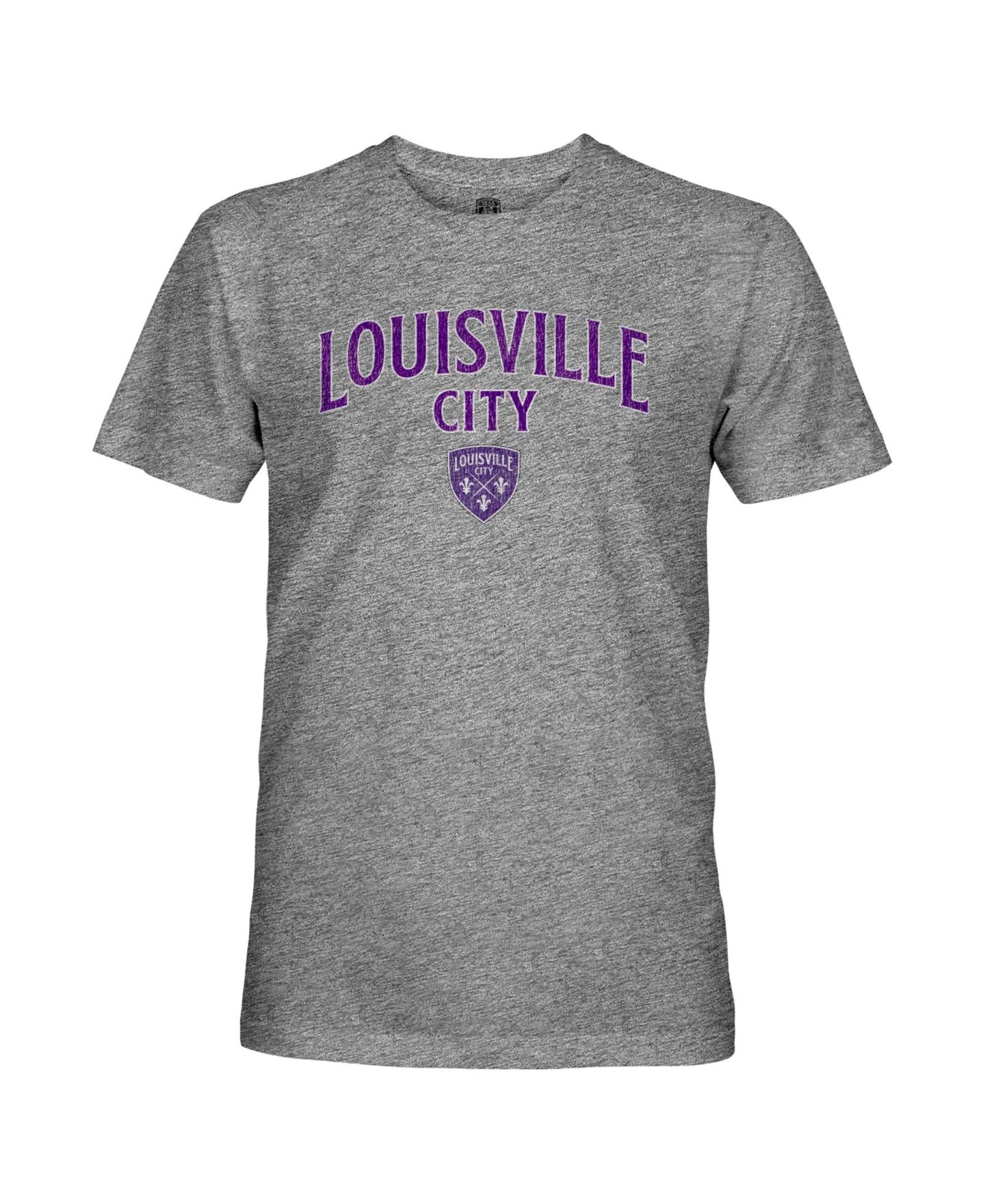 Мужская футболка 1863FC Heather Gray Louisville City FC Club Wordmark Vintage Tri-Blend — фото 2