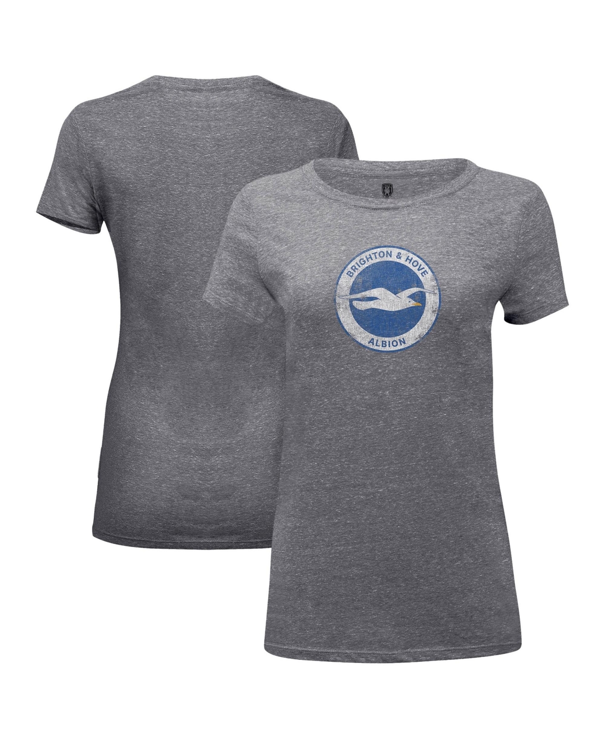 1863FC Women's Heather Gray Brighton and Hove Albion Color Badge Tri-Blend T-Shirt - Heather Gray