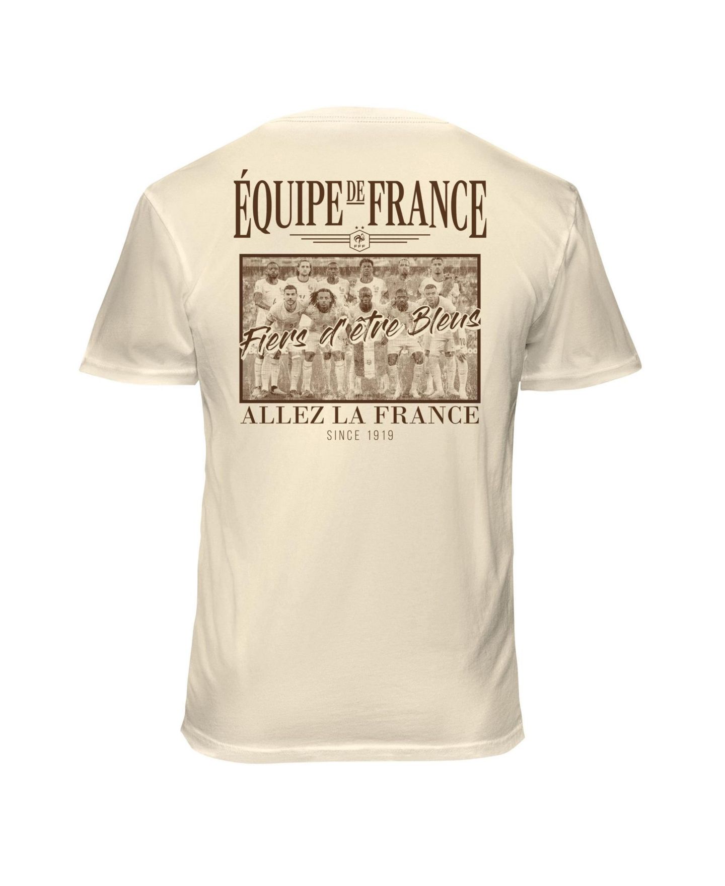 Мужская футболка 1863FC Cream France National Team Vintage Soft Wash — фото 3