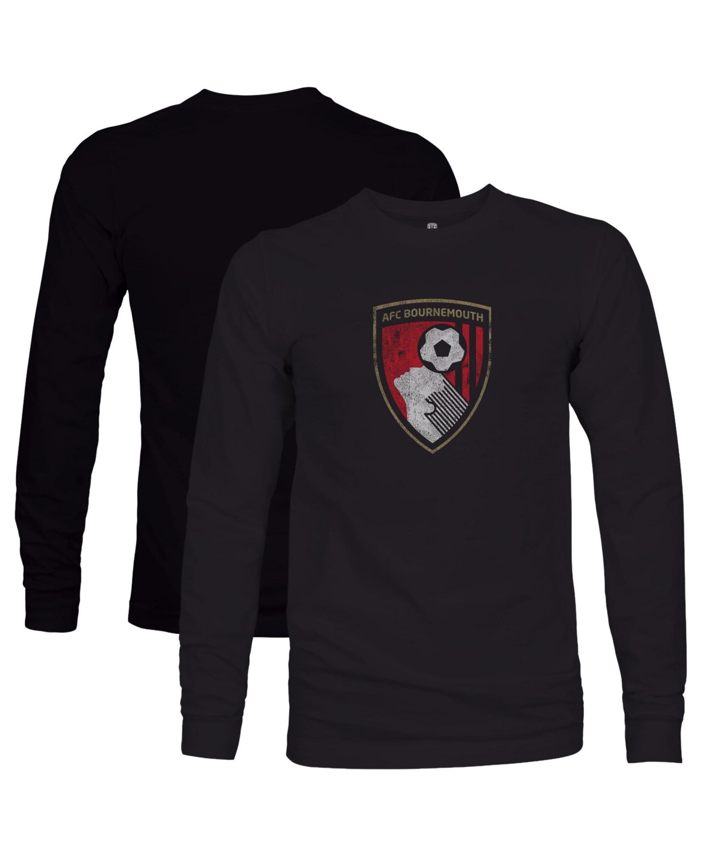 Мужская футболка 1863FC Black AFC Bournemouth Color Badge Long-Sleeve — фото 1