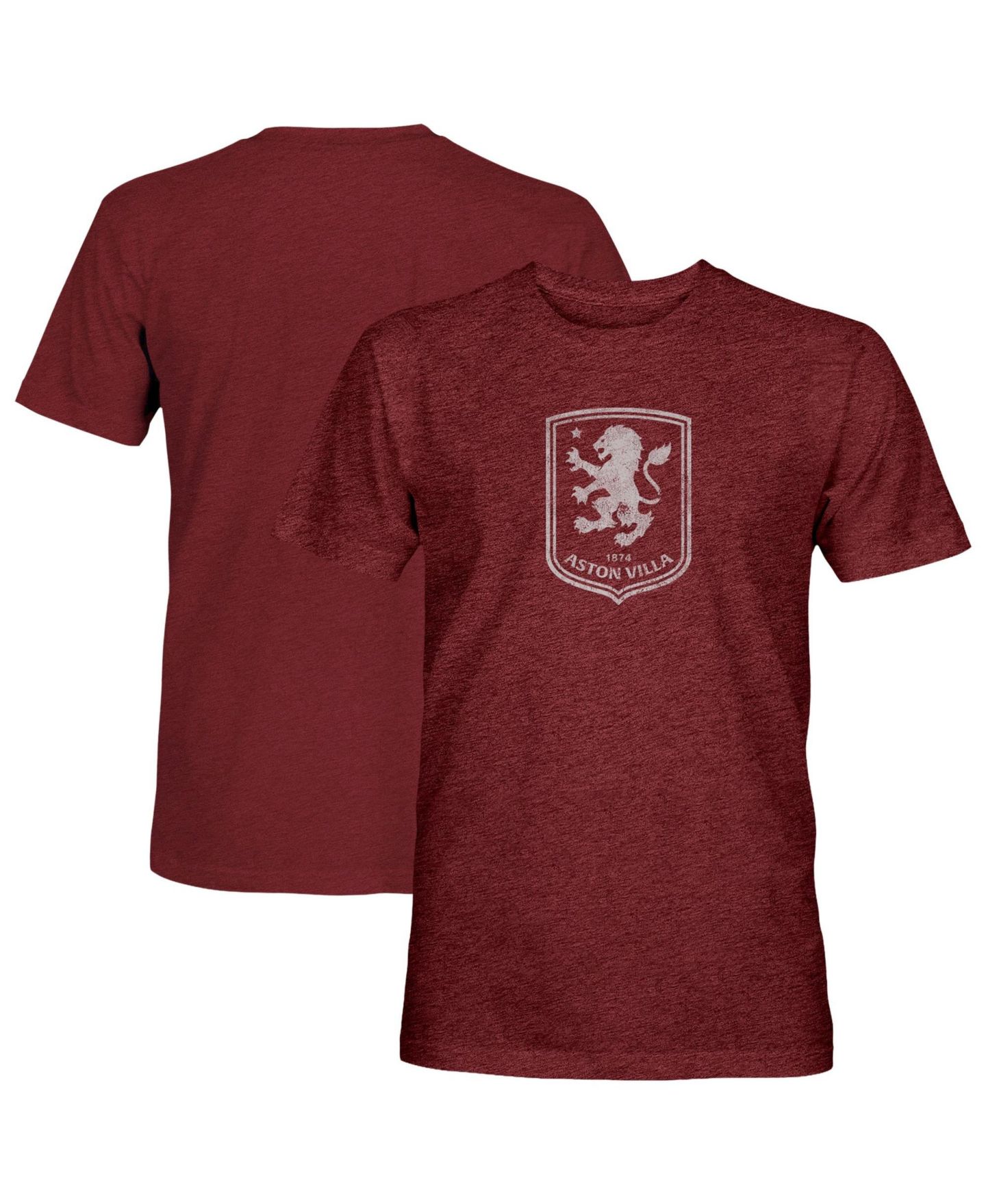 Мужская футболка 1863FC Maroon Aston Villa Mono Badge Vintage Tri-Blend — фото 1