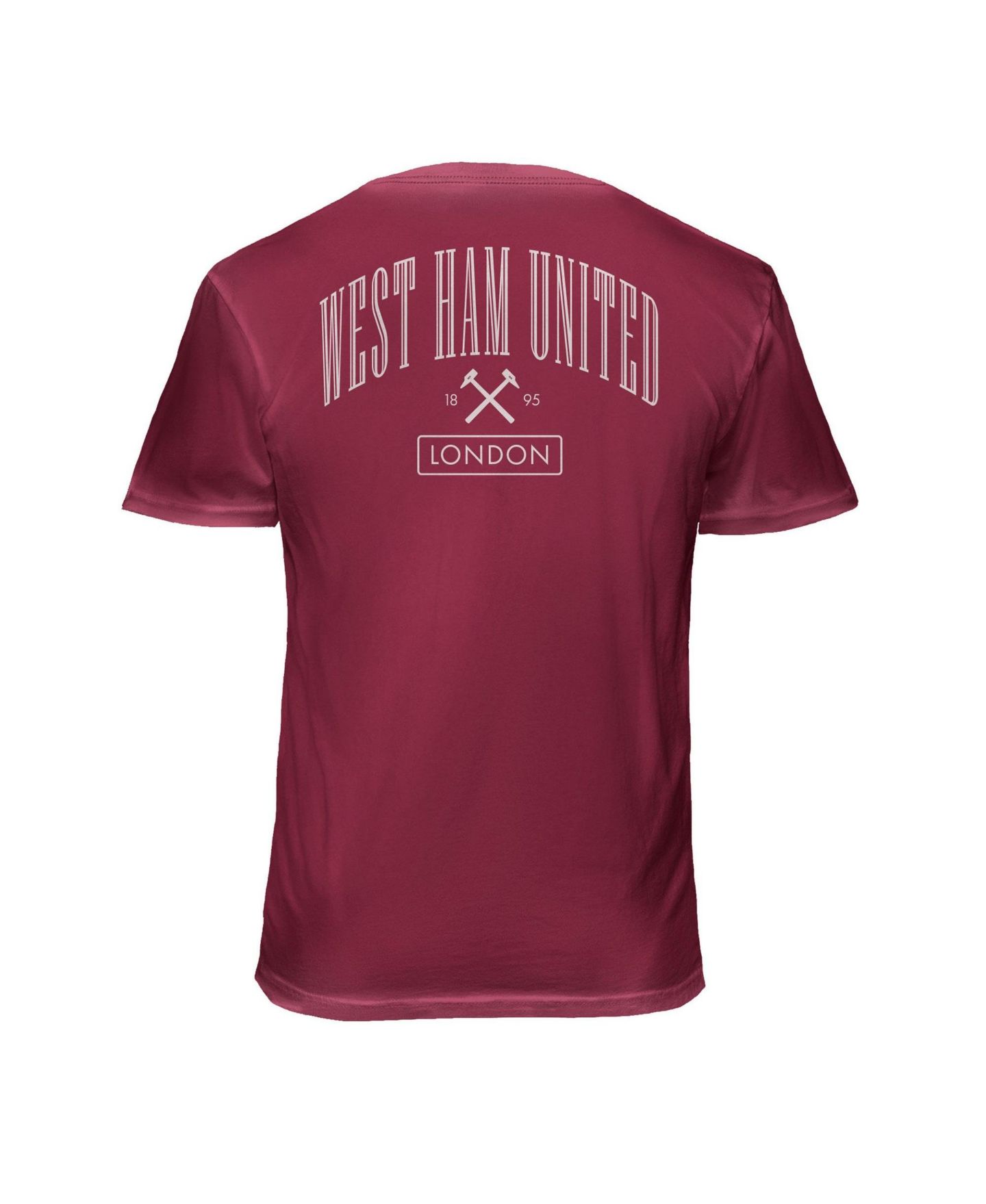 Мужская футболка 1863FC Red West Ham United Back Wordmark Soft Wash — фото 3