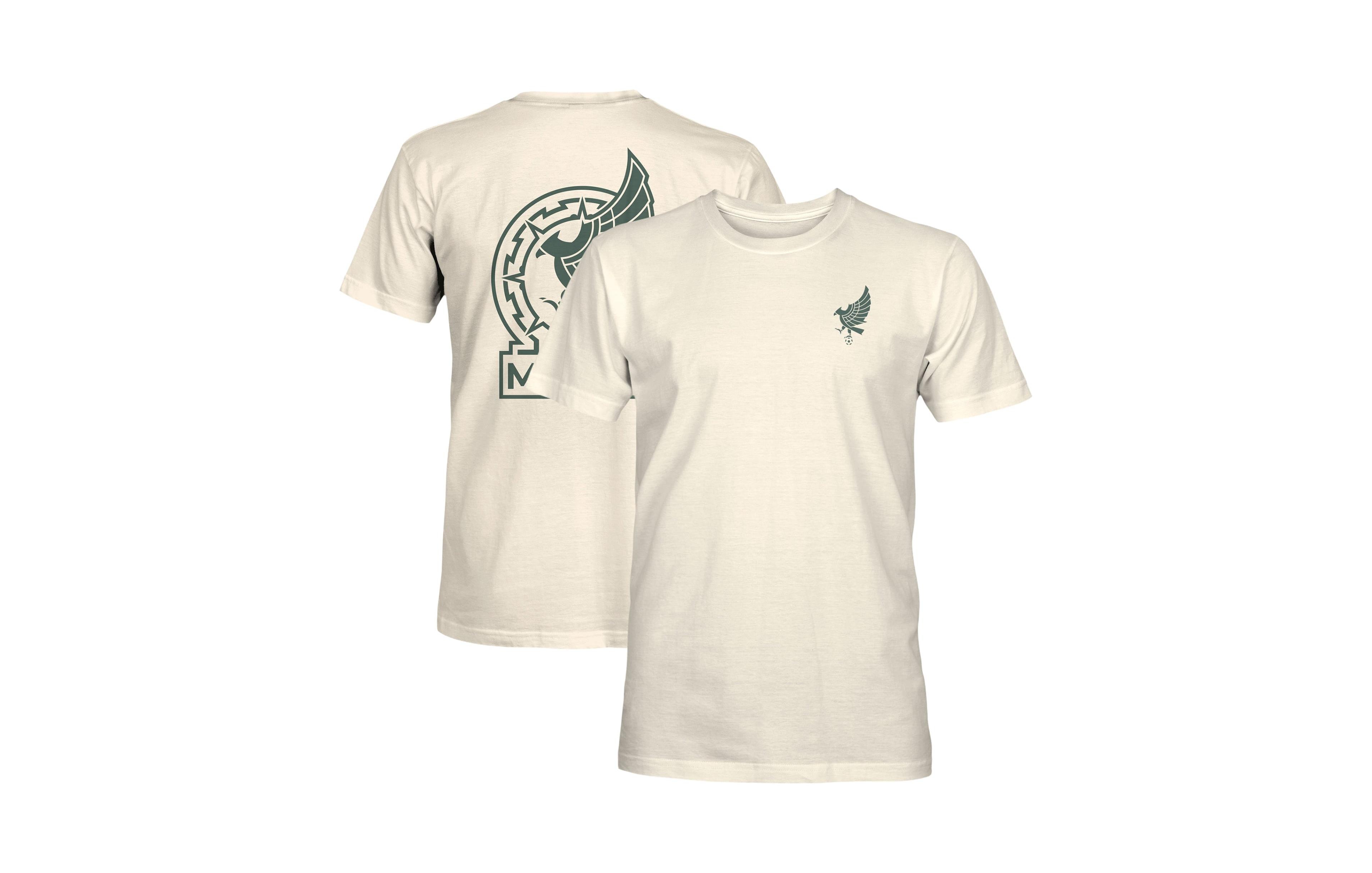 1863FC Men's Cream Mexico National Team Big Logo Heavyweight T-Shirt