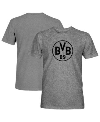 Men's Gray Borussia Dortmund Mono Badge Vintage Tri-Blend T-Shirt