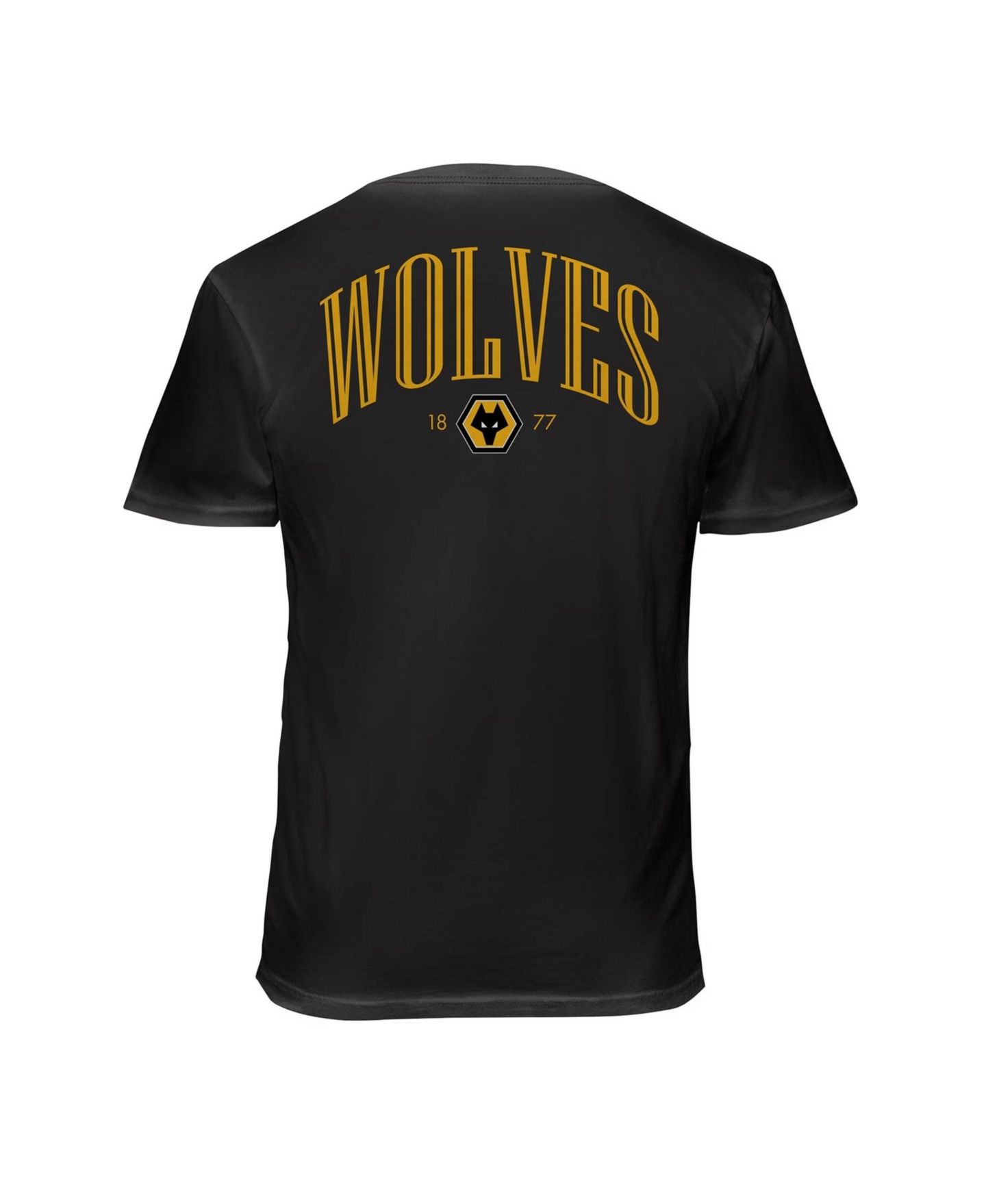 Мужская футболка 1863FC Black Wolverhampton Wanderers Wordmark Cotton — фото 3