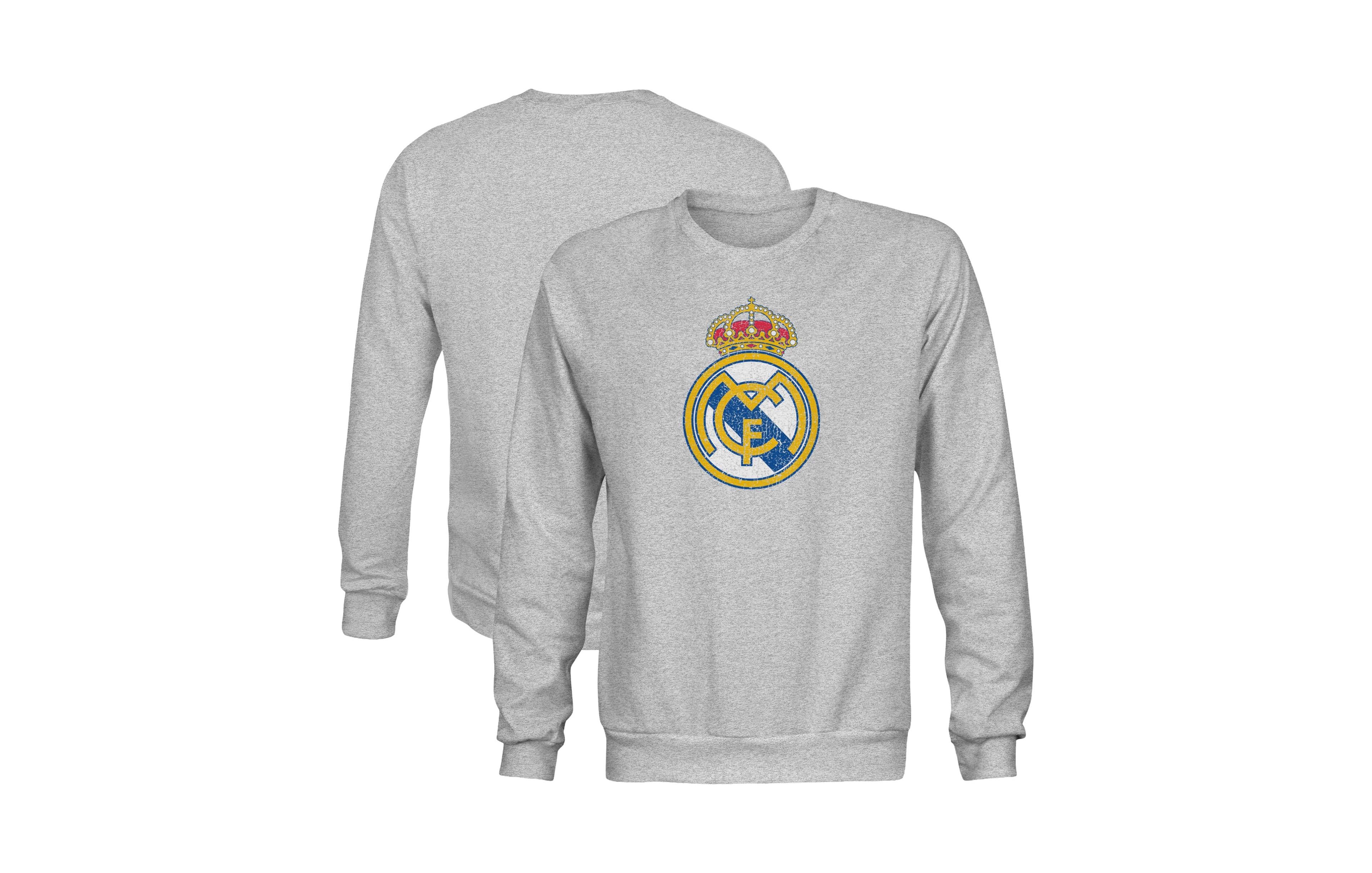 1863FC Men's Gray Real Madrid Color Badge Sweatshirt