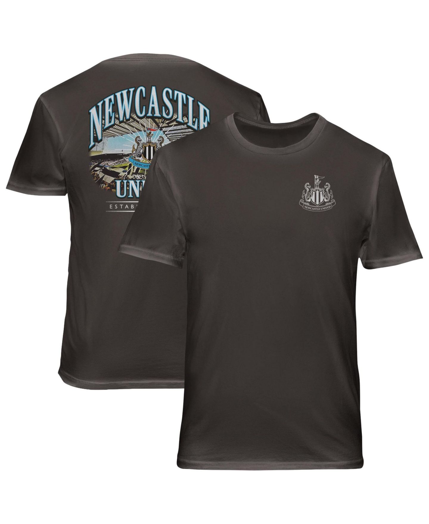 Мужская футболка 1863FC Gray Newcastle United Wordmark Cotton — фото 1