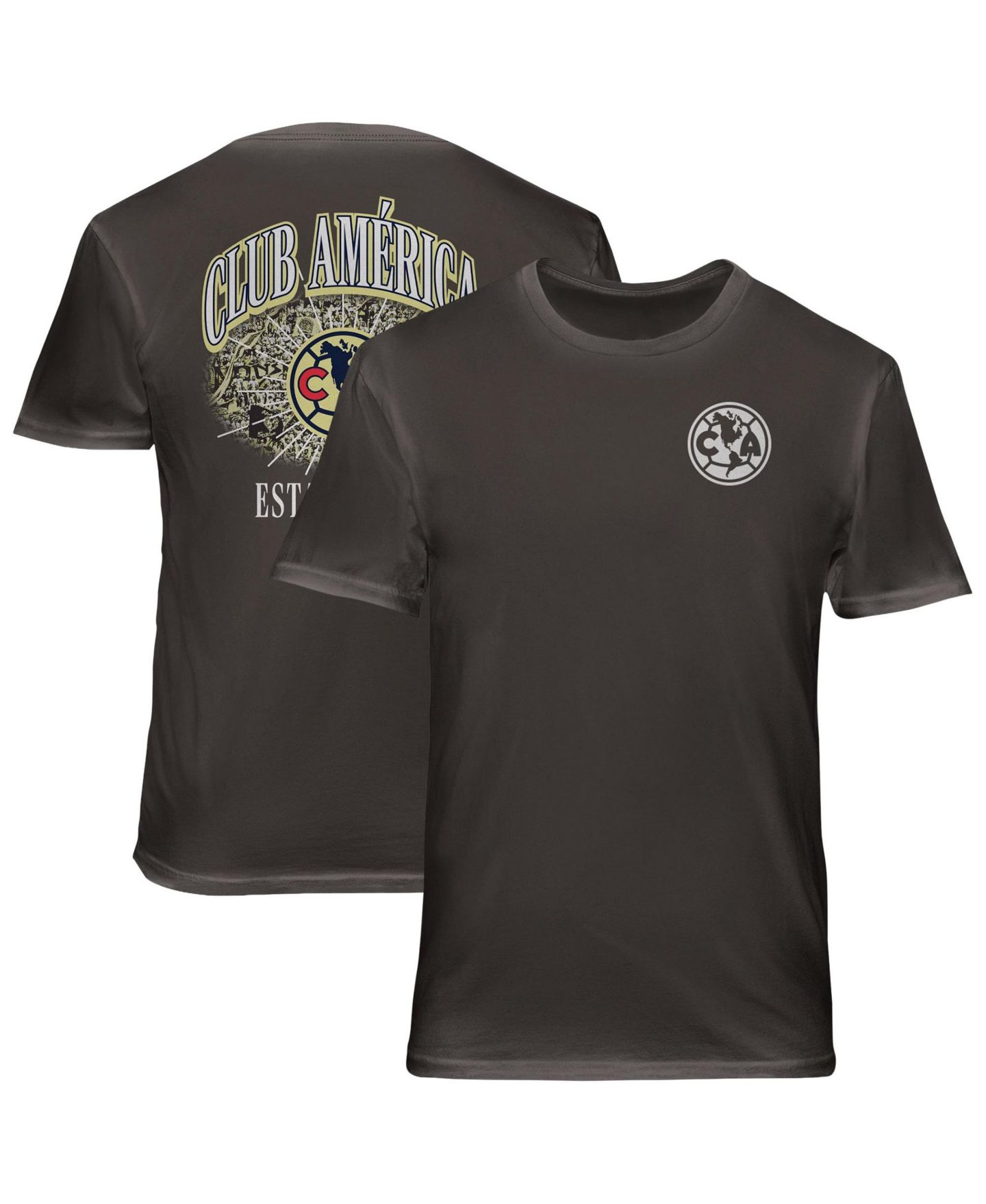 Мужская футболка 1863FC Gray Club America Wordmark Cotton — фото 1