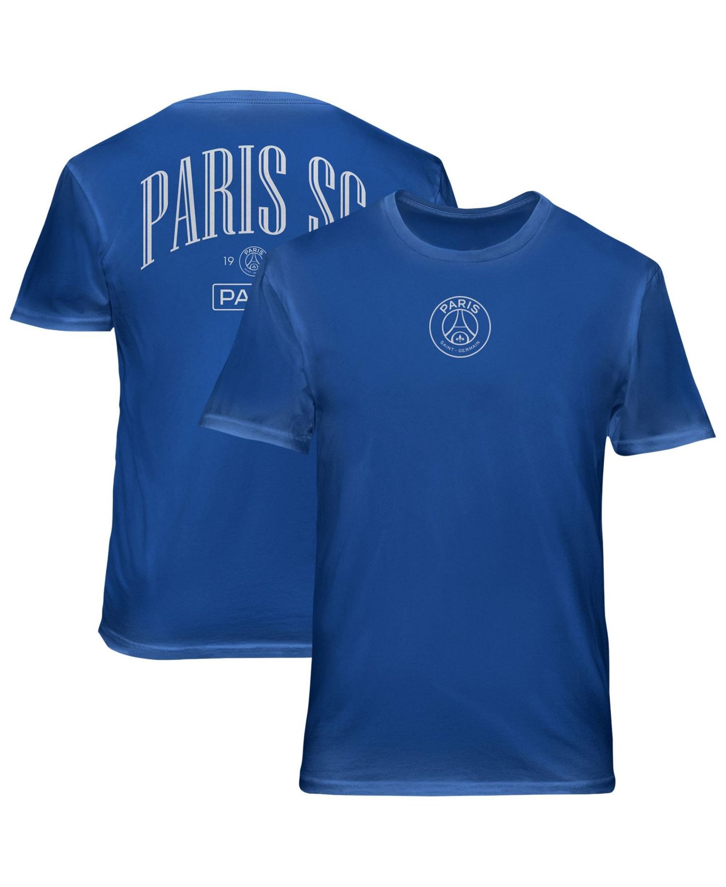 Мужская футболка 1863FC Blue Paris Saint-Germain Back Wordmark Soft Wash — фото 1