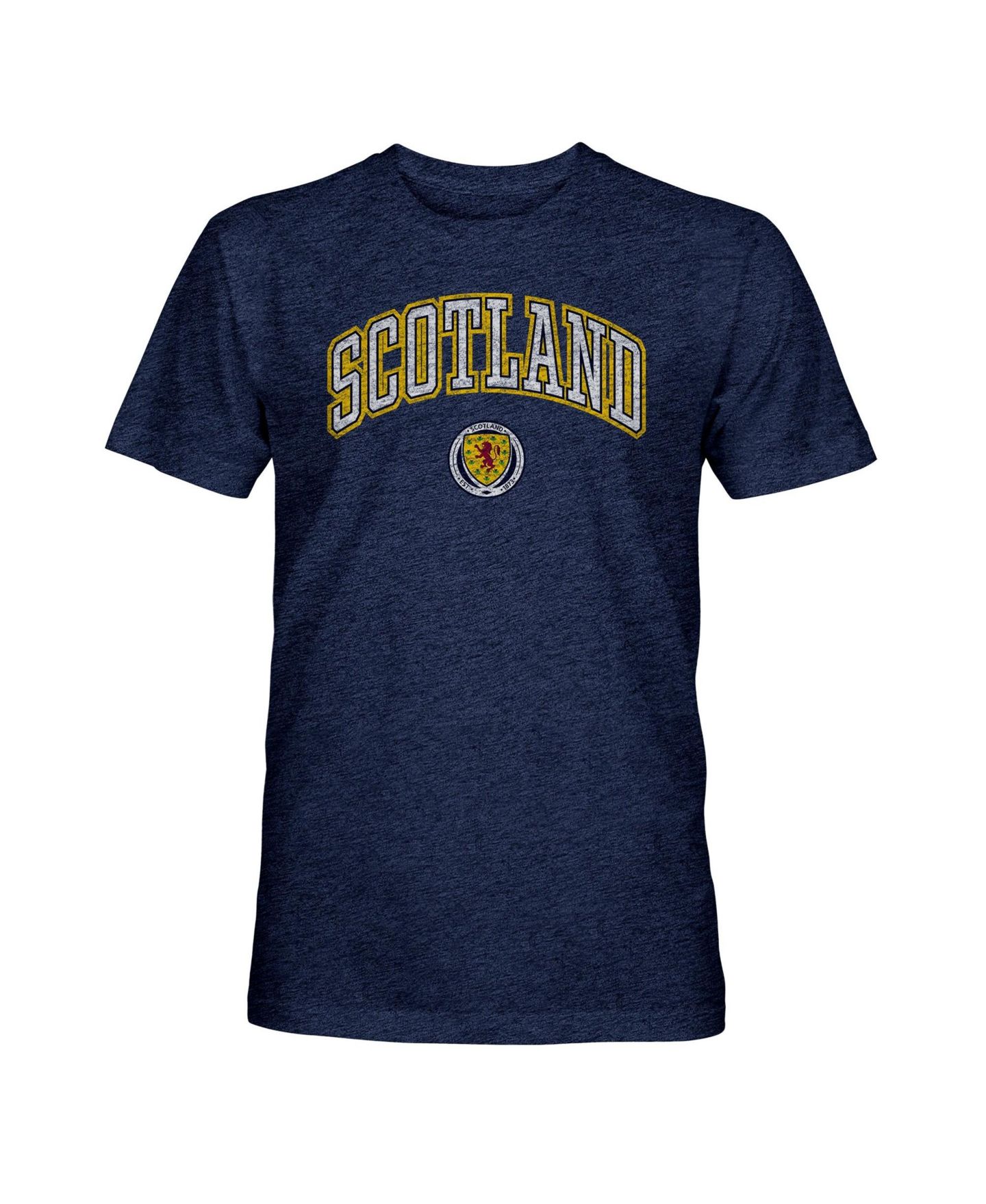 Мужская футболка 1863FC Navy Scotland National Team Wordmark Vintage Tri-Blend — фото 2
