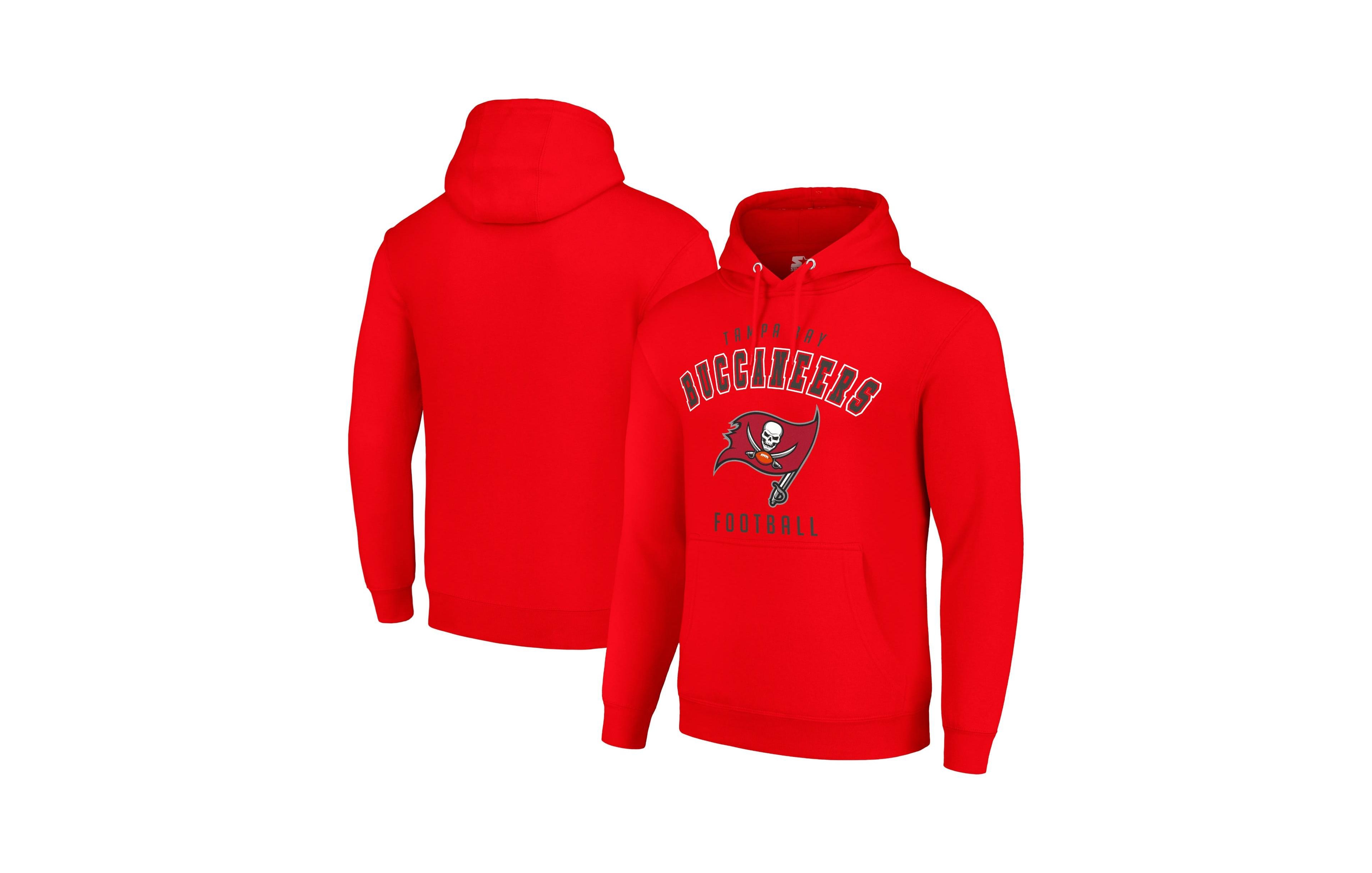 Starter Men's and Women's Red Tampa Bay Buccaneers Logo Pullover Hoodie