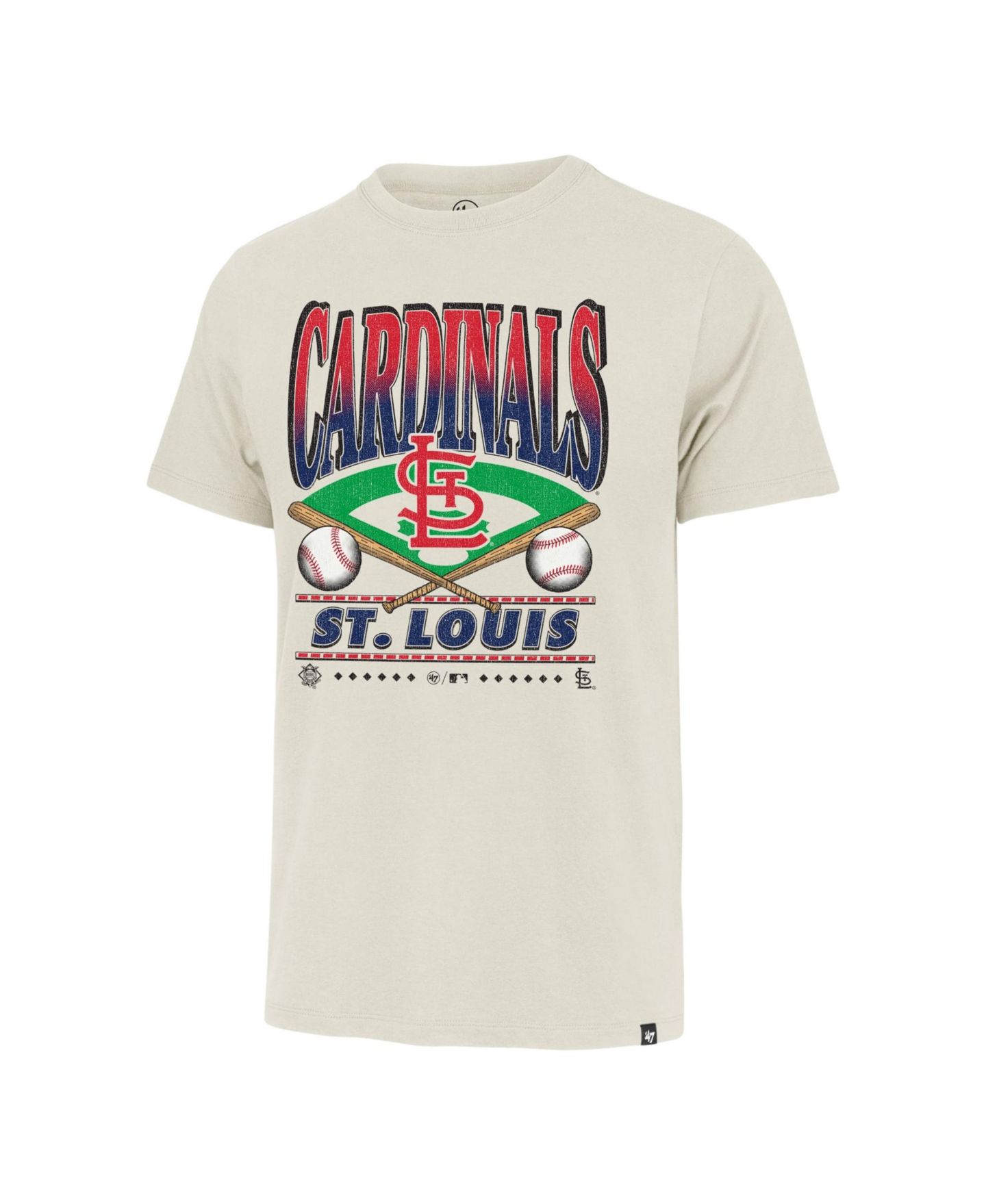 Мужская футболка '47 Brand Tan St. Louis Cardinals Straight Shot Two Franklin — фото 1