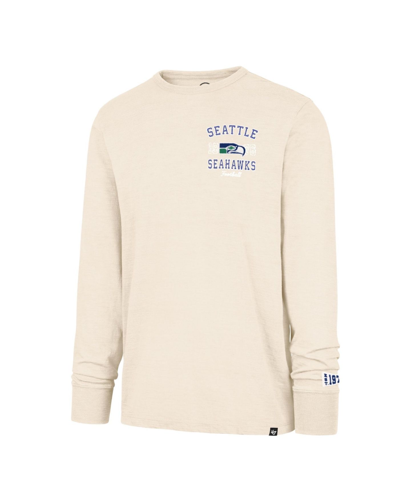 Мужская футболка '47 Brand Tan Seattle Seahawks Heavy Slub Long-Sleeve — фото 2