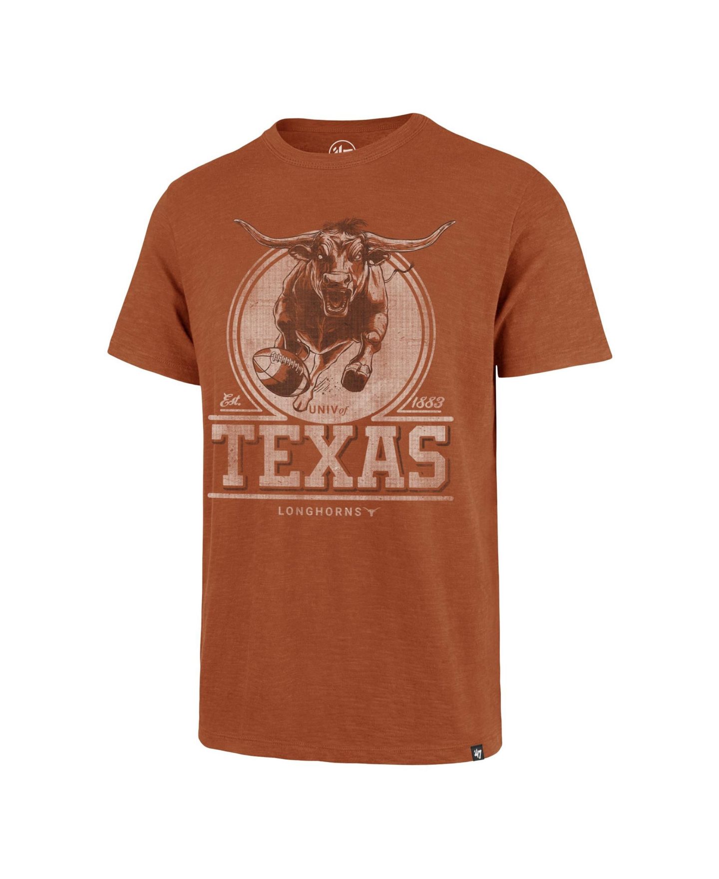 Мужская футболка '47 Brand Texas Orange Texas Longhorns Emblem Mark Scrum — фото 2
