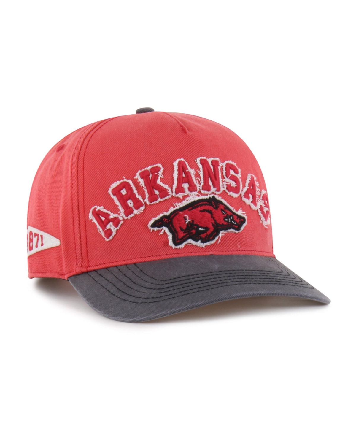 '47 Brand Men's and Women's Red/Black Arkansas Razorbacks Well-Worn Calderwood Hitch Adjustable Hat - Red, Black