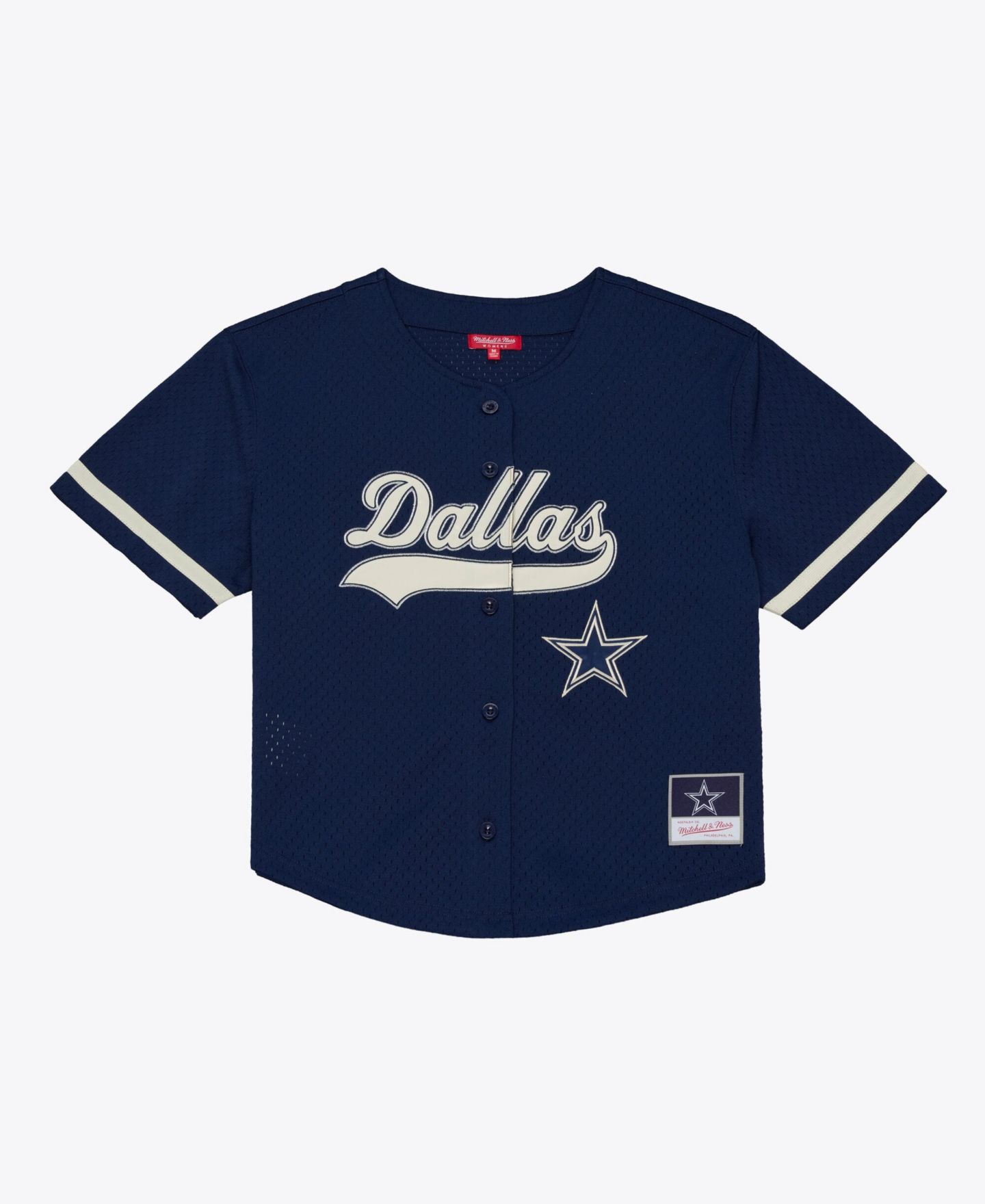 Женский топ Mitchell & Ness Navy Dallas Cowboys Retro Roots Baseball Jersey — фото 1