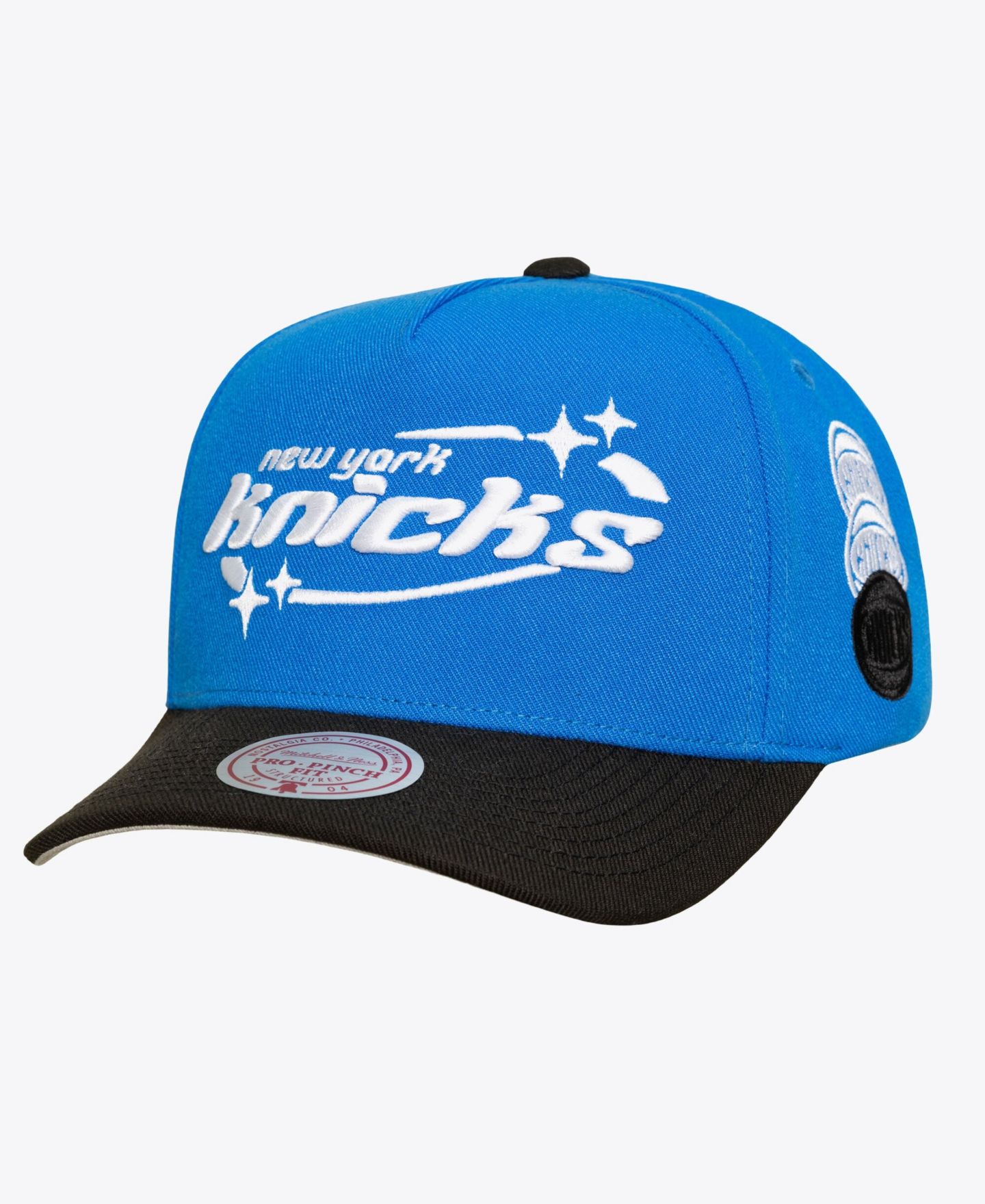 Мужская кепка Mitchell & Ness Blue New York Knicks 404 Club Starz Pro Snapback Hat — фото 1