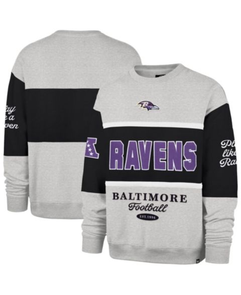 Мужская толстовка '47 Brand Black/Heather Gray Baltimore Ravens Blockfield Maximalist