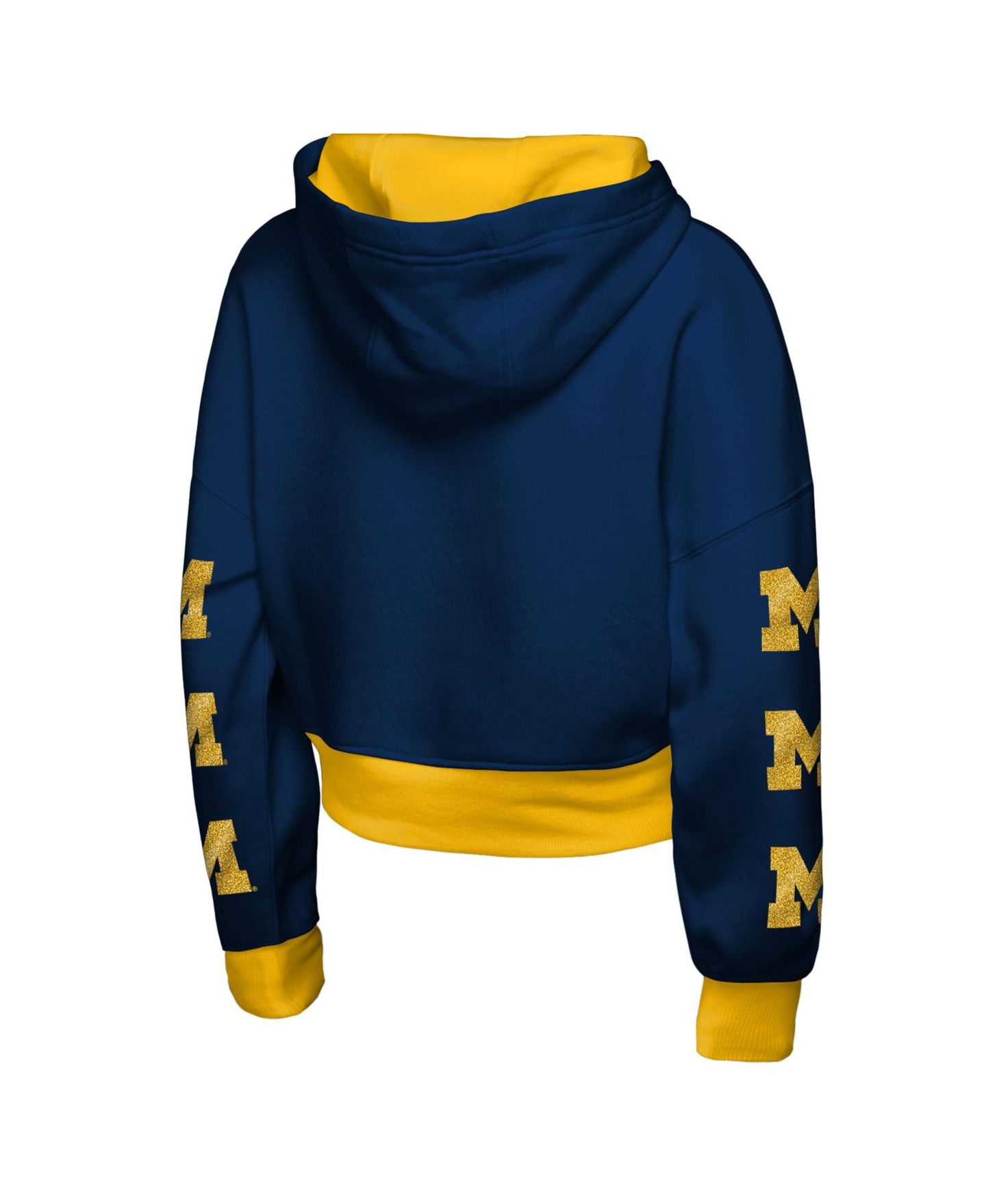 Худи Outerstuff Navy Michigan Wolverines Fair Catch Poly Fleece для девочек — фото 3