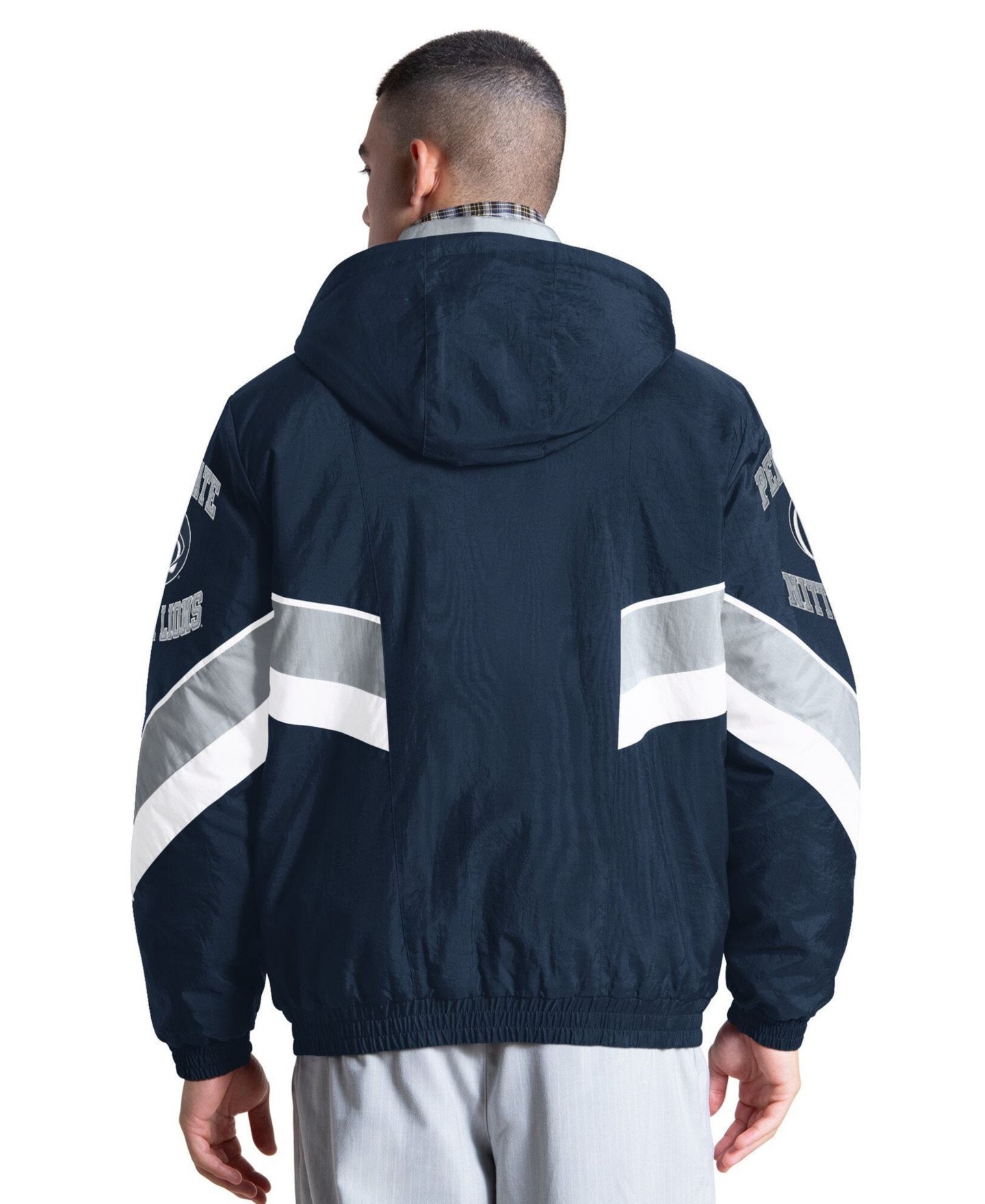 Мужская куртка Starter Navy Penn State Nittany Lions The Chevron Full-Zip Hooded — фото 2
