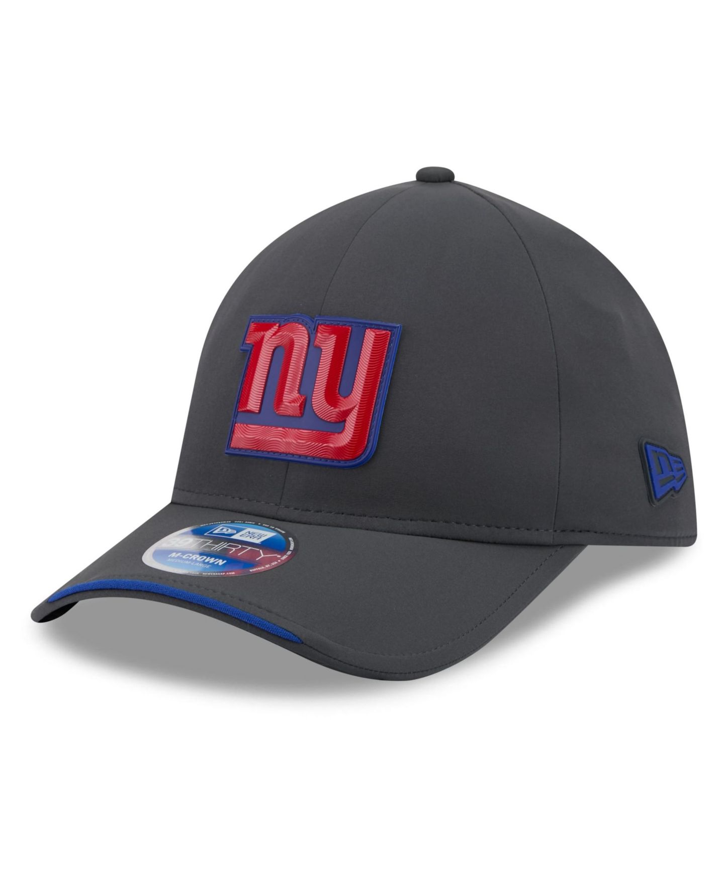Мужской головной убор New Era Charcoal New York Giants 2026 Sideline Cold Weather 39THIRTY M-Crown Stretch Hat — фото 1