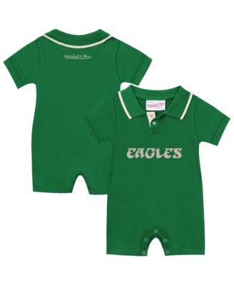 Baby Boys' and Girls' Kelly Green Philadelphia Eagles Retro Roots Rugby Romper