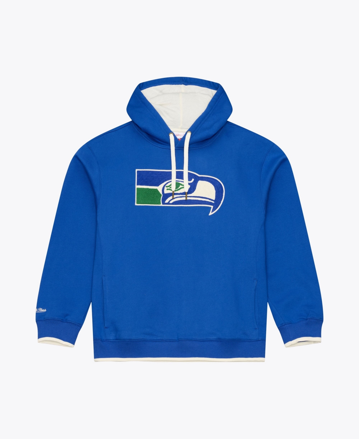 Mitchell & Ness Men's Royal Seattle Seahawks Premium Essentials Heavyweight Fleece Hoodie - Royal